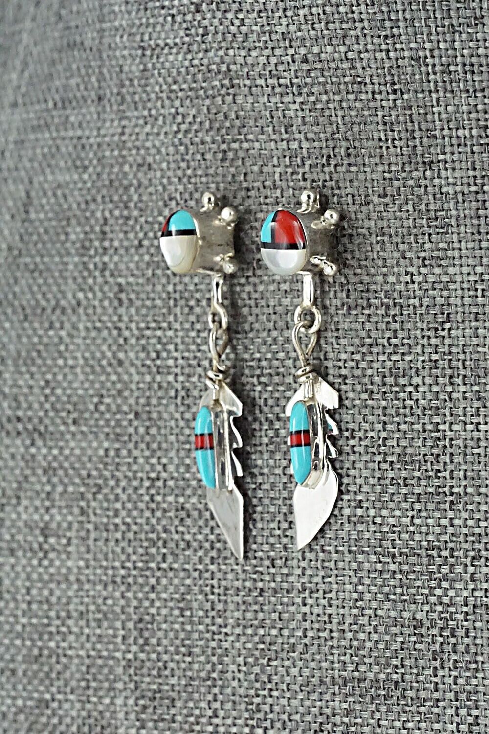 Multi Stone & Sterling Silver Earrings - Maggie Bedah