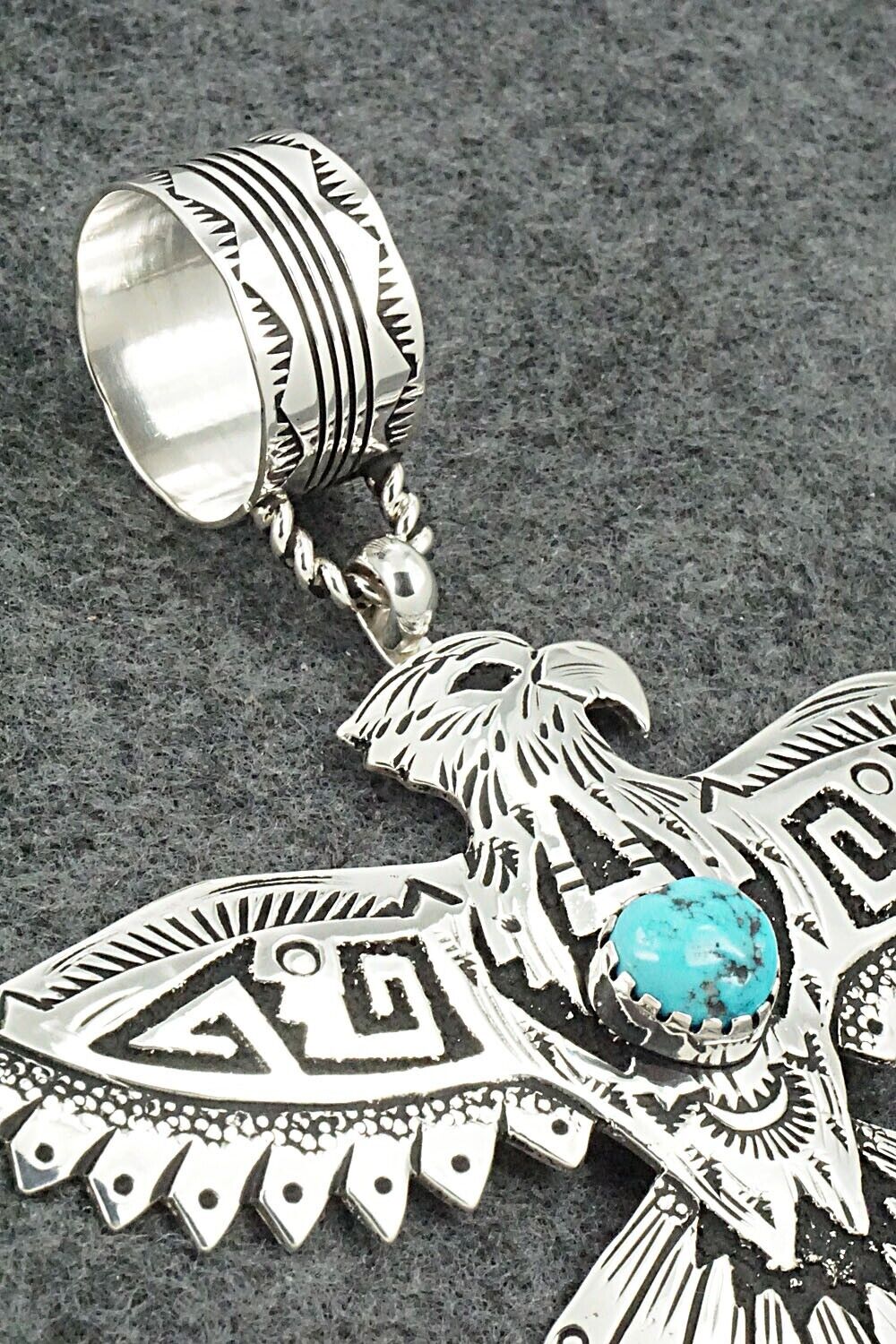 Turquoise & Sterling Silver Pendant - Richard Singer