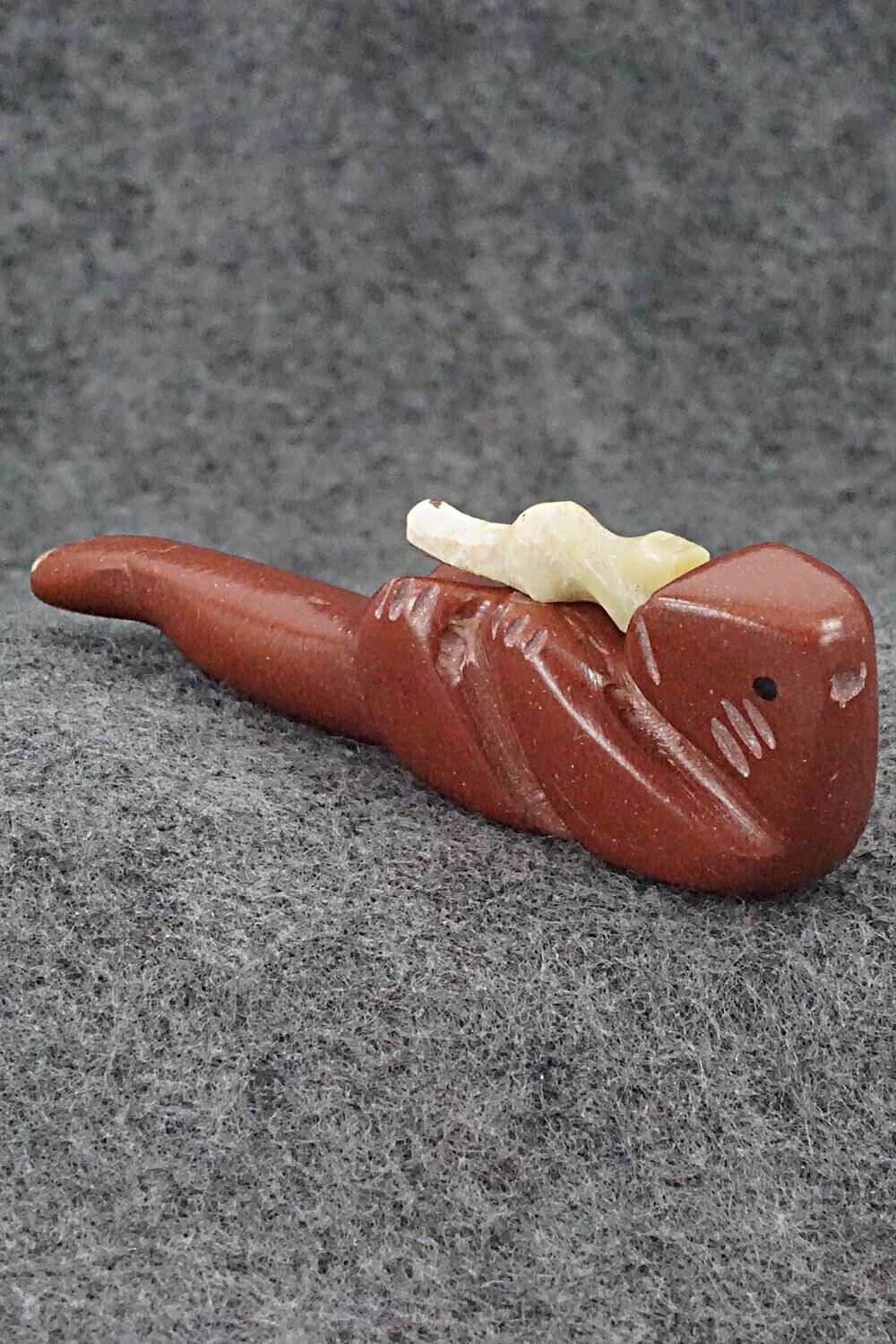 Otter with Pup Zuni Fetish Carving - Justin Red Elk