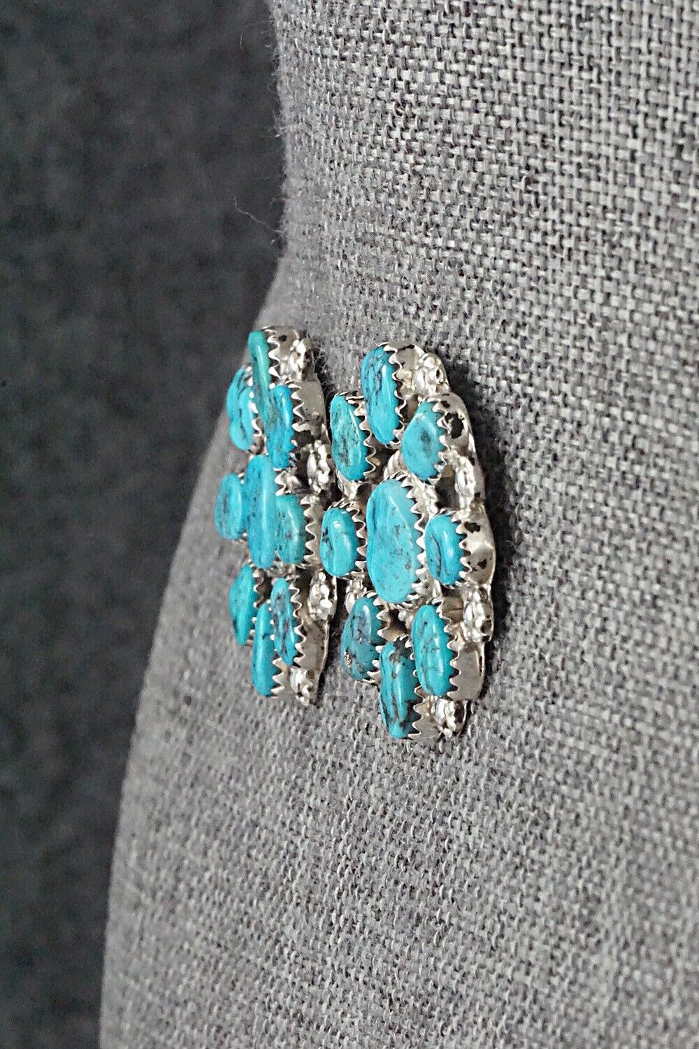 Turquoise & Sterling Silver Earrings - Martin Muskett