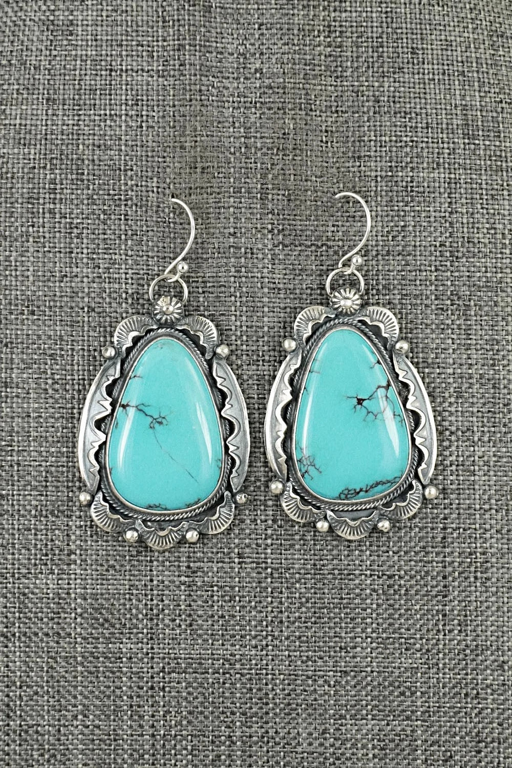 Turquoise & Sterling Silver Earrings - Jackson Hoskie