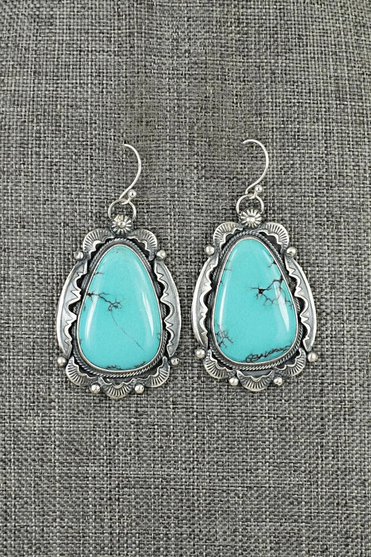 Turquoise & Sterling Silver Earrings - Jackson Hoskie