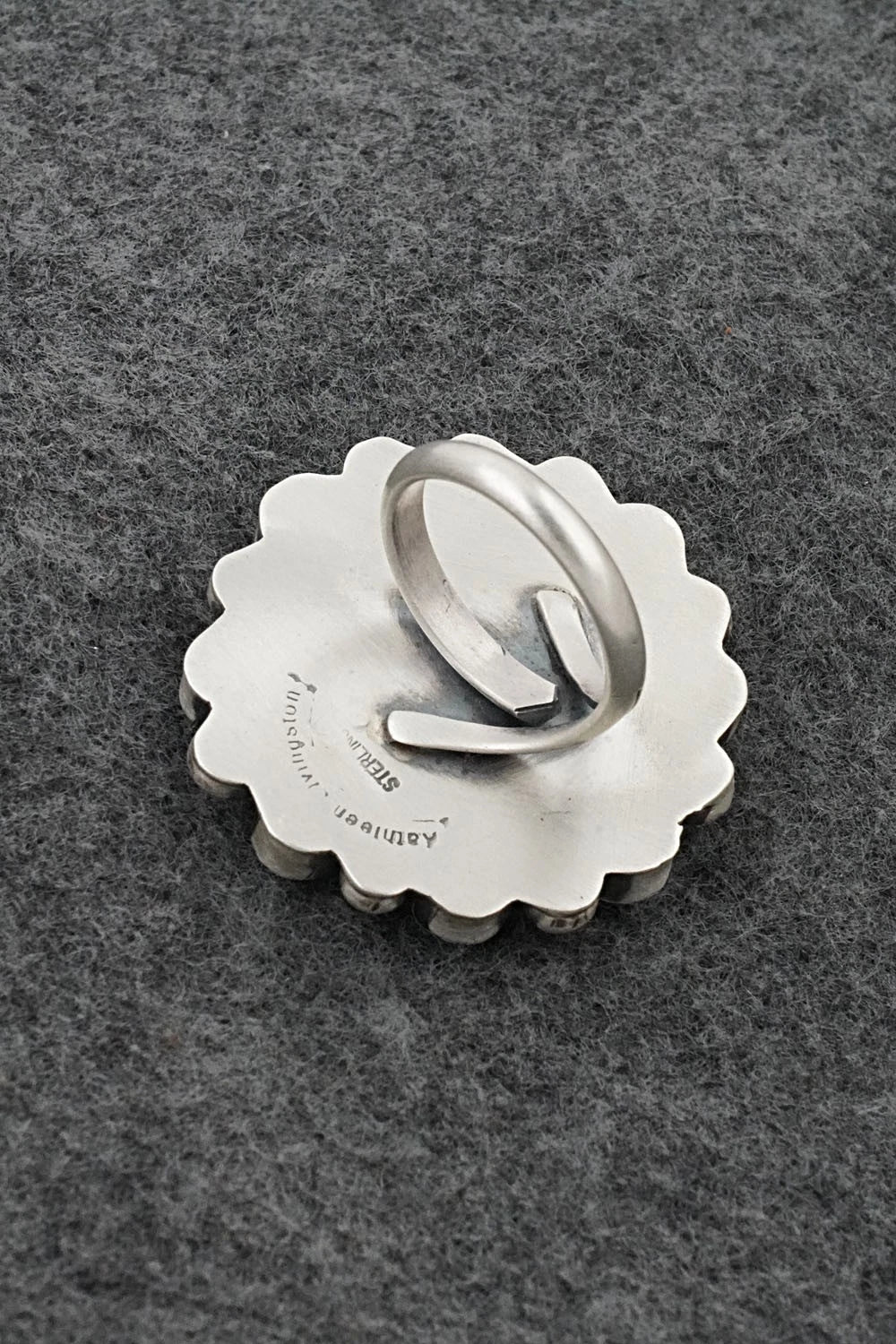 Turquoise & Sterling Silver Ring - Kathleen Livingston - Size Adjustable