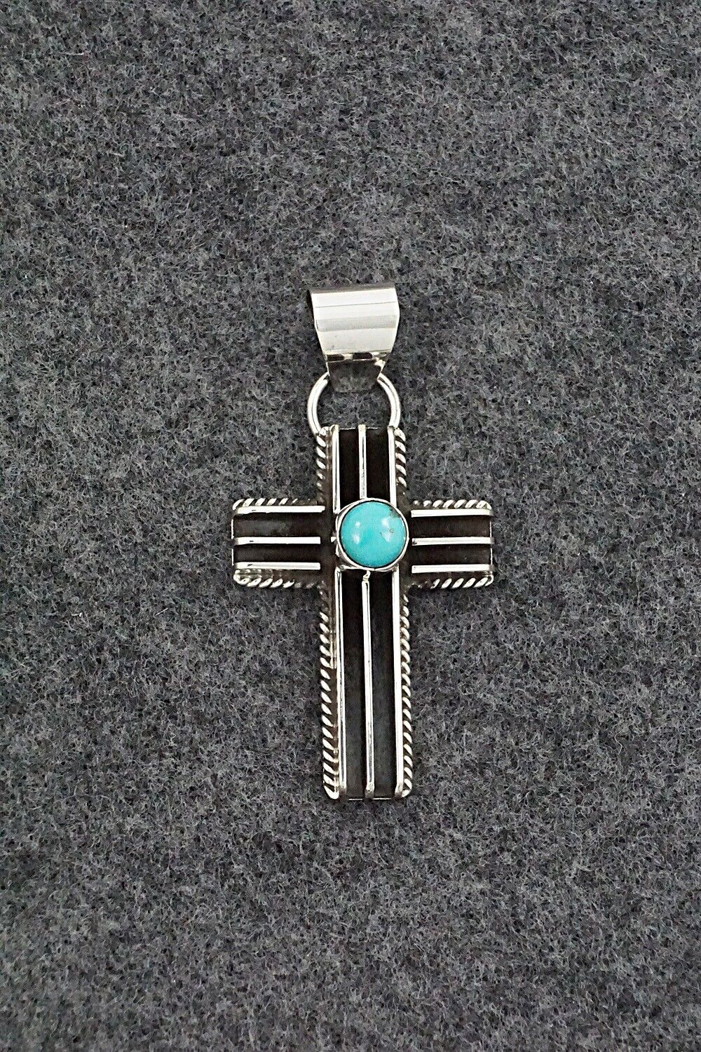 Turquoise & Sterling Silver Pendant - Darrell Yazzie