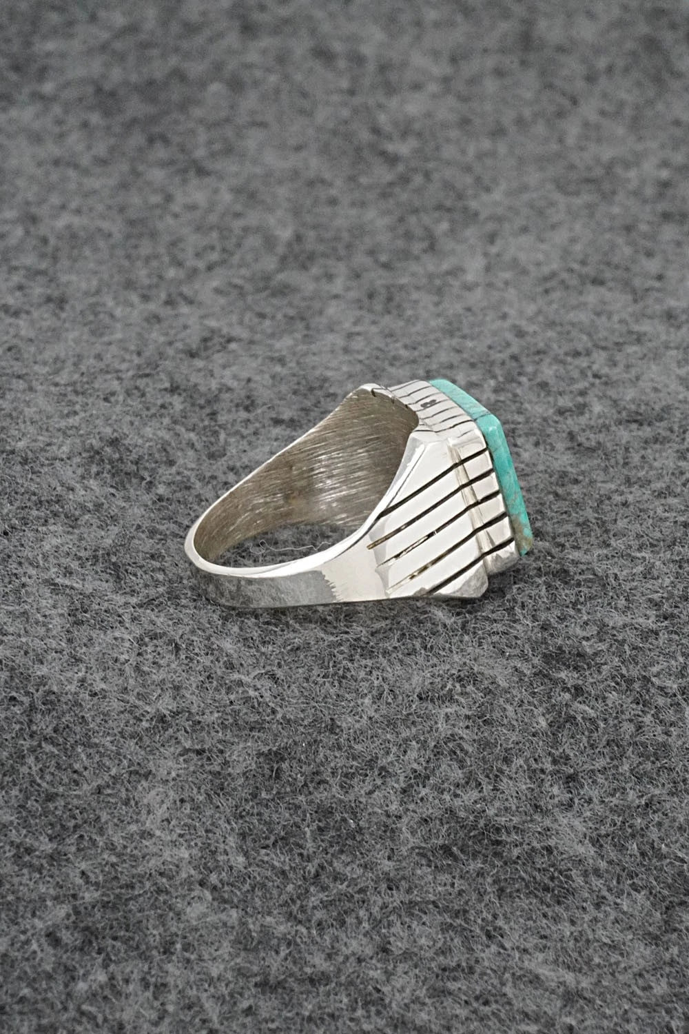 Turquoise & Sterling Silver Ring - Trevor Jack - Size 9.5