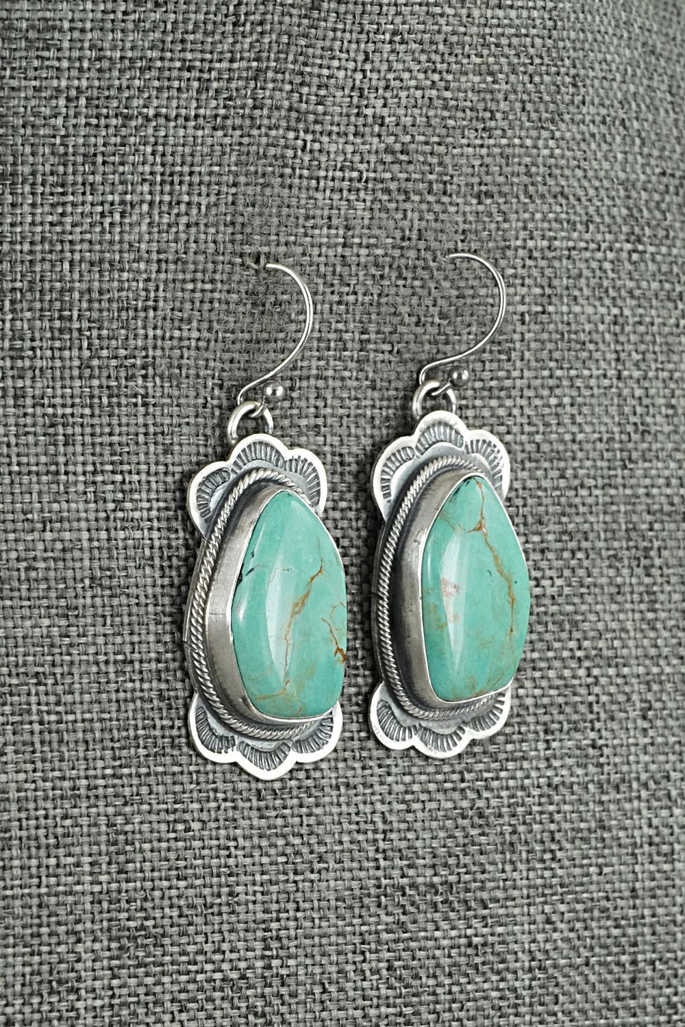Turquoise & Sterling Silver Earrings - Bobby Johnson