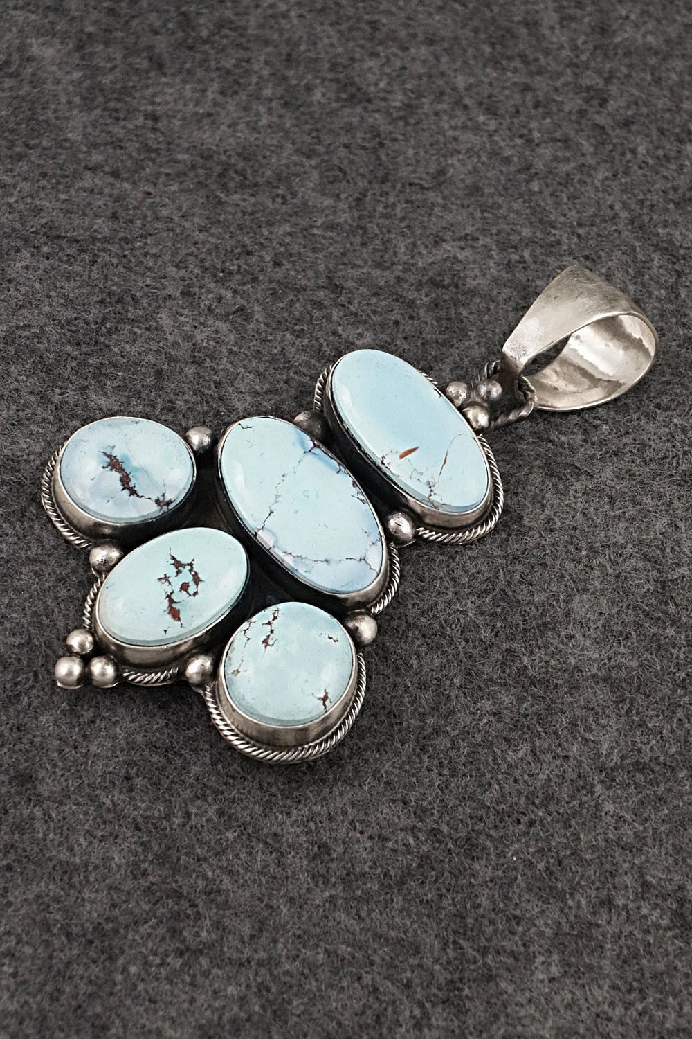 Turquoise & Sterling Silver Pendant and Earrings Set - Darrin Livingston