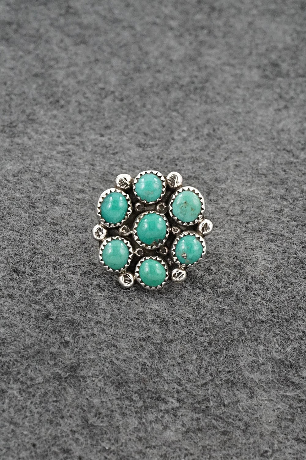 Turquoise & Sterling Silver Ring - Priscilla Reeder - Size 8