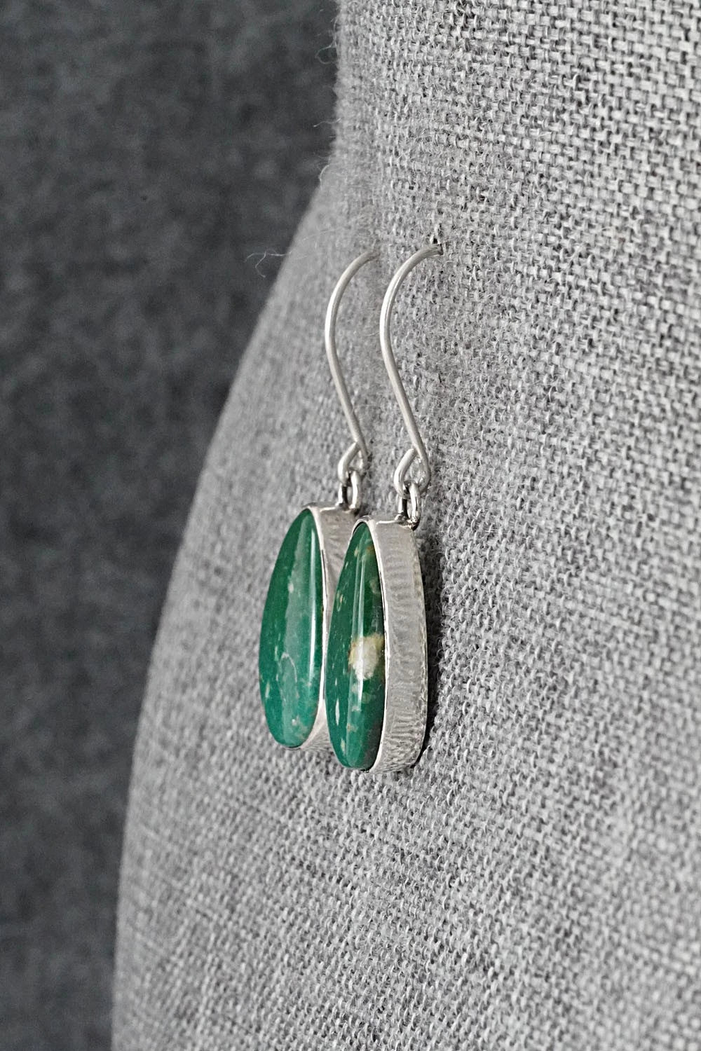 Turquoise & Sterling Silver Earrings - Eugene Gruber