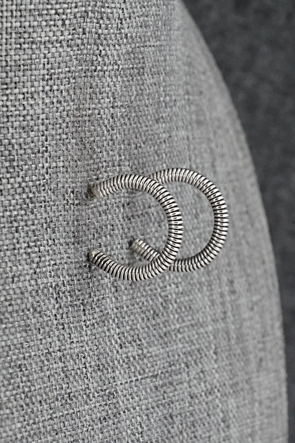 Sterling Silver Hoop Earrings - Elaine Tahe