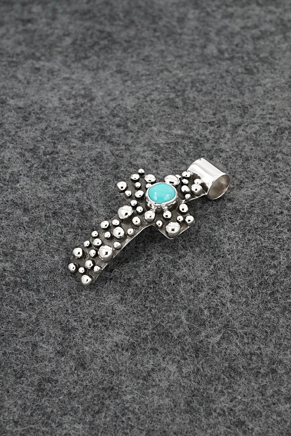 Turquoise & Sterling Silver Pendant - Akee Douglas