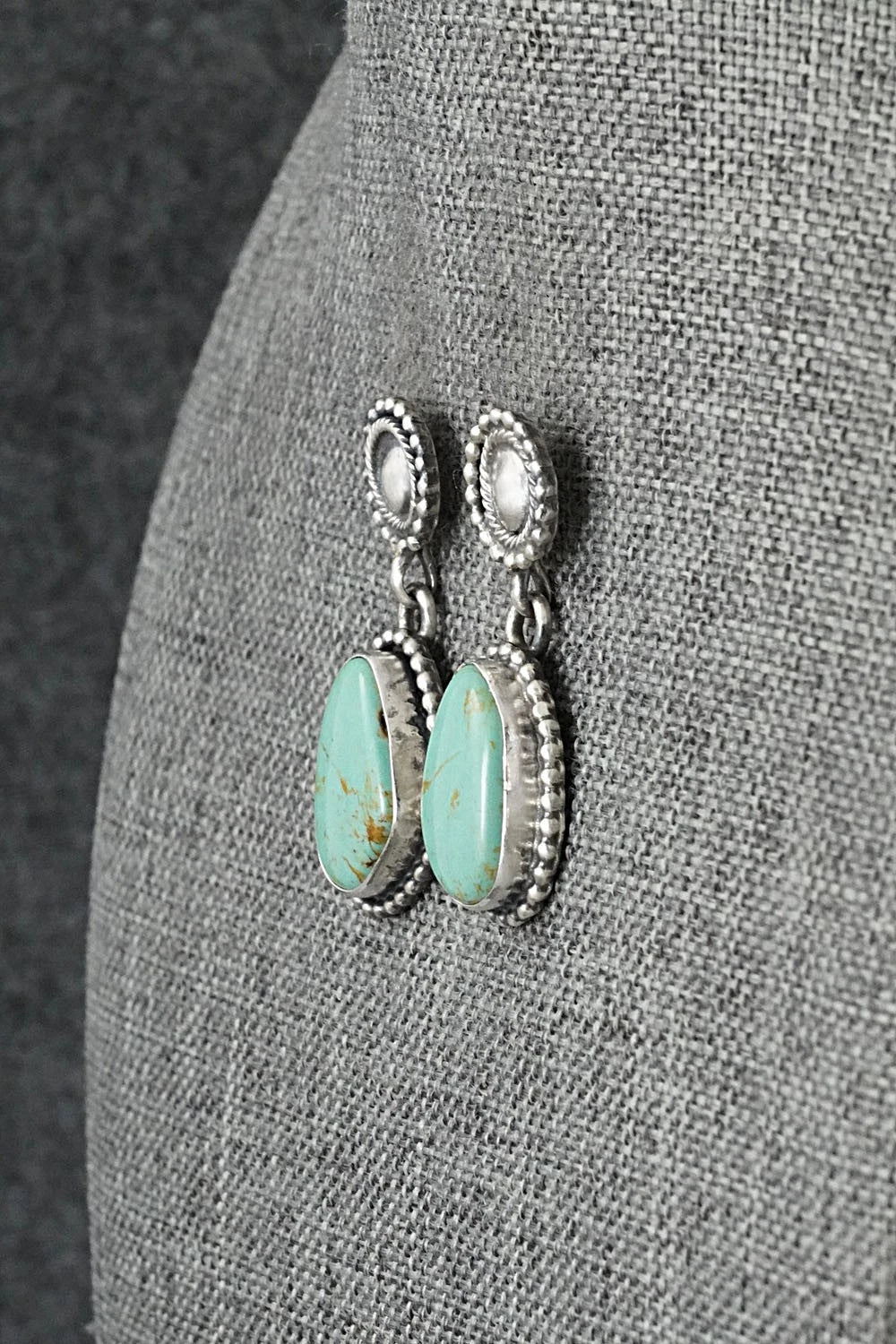 Turquoise & Sterling Silver Earrings - Darrin Livingston