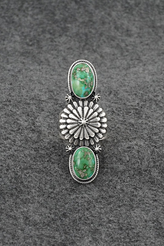 Turquoise & Sterling Silver Ring - Samuel Yellowhair - Size 9
