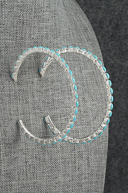 Turquoise & Sterling Silver Earrings - Thomacita Lesarlley