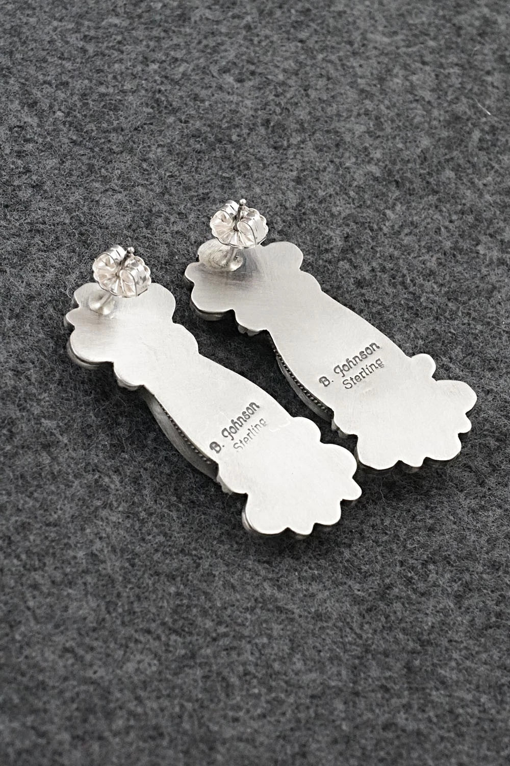 Turquoise & Sterling Silver Earrings - Bobby Johnson