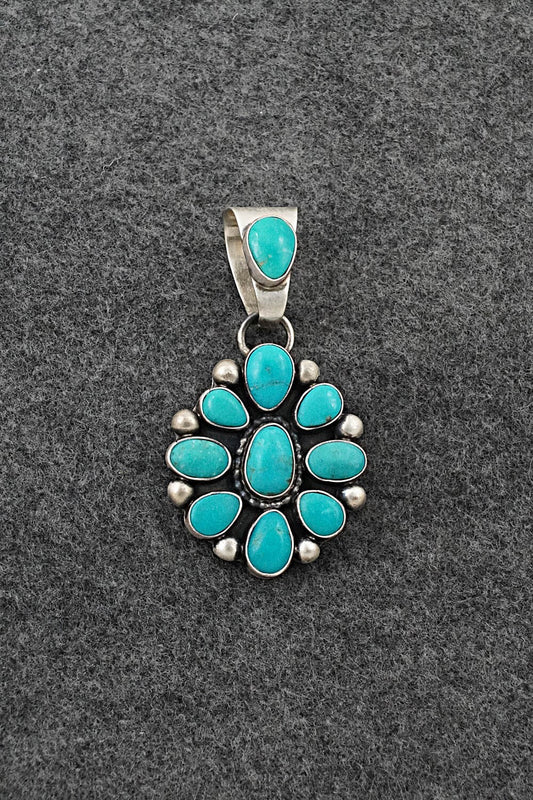 Turquoise & Sterling Silver Pendant - Kathleen Livingston
