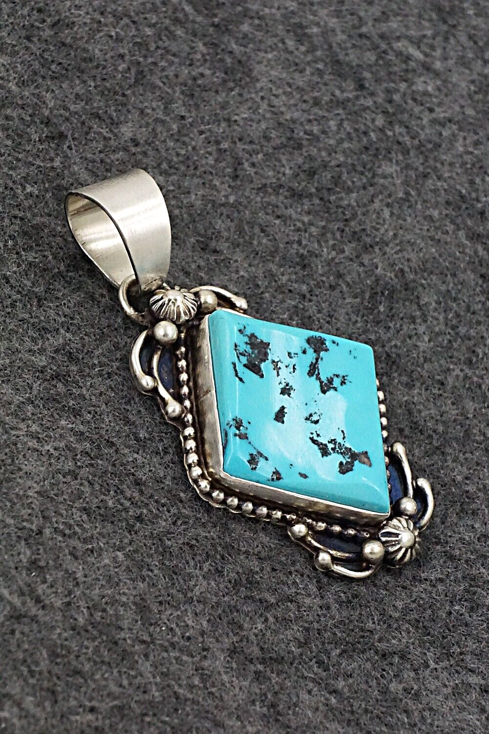 Turquoise & Sterling Silver Pendant - Kathleen Livingston