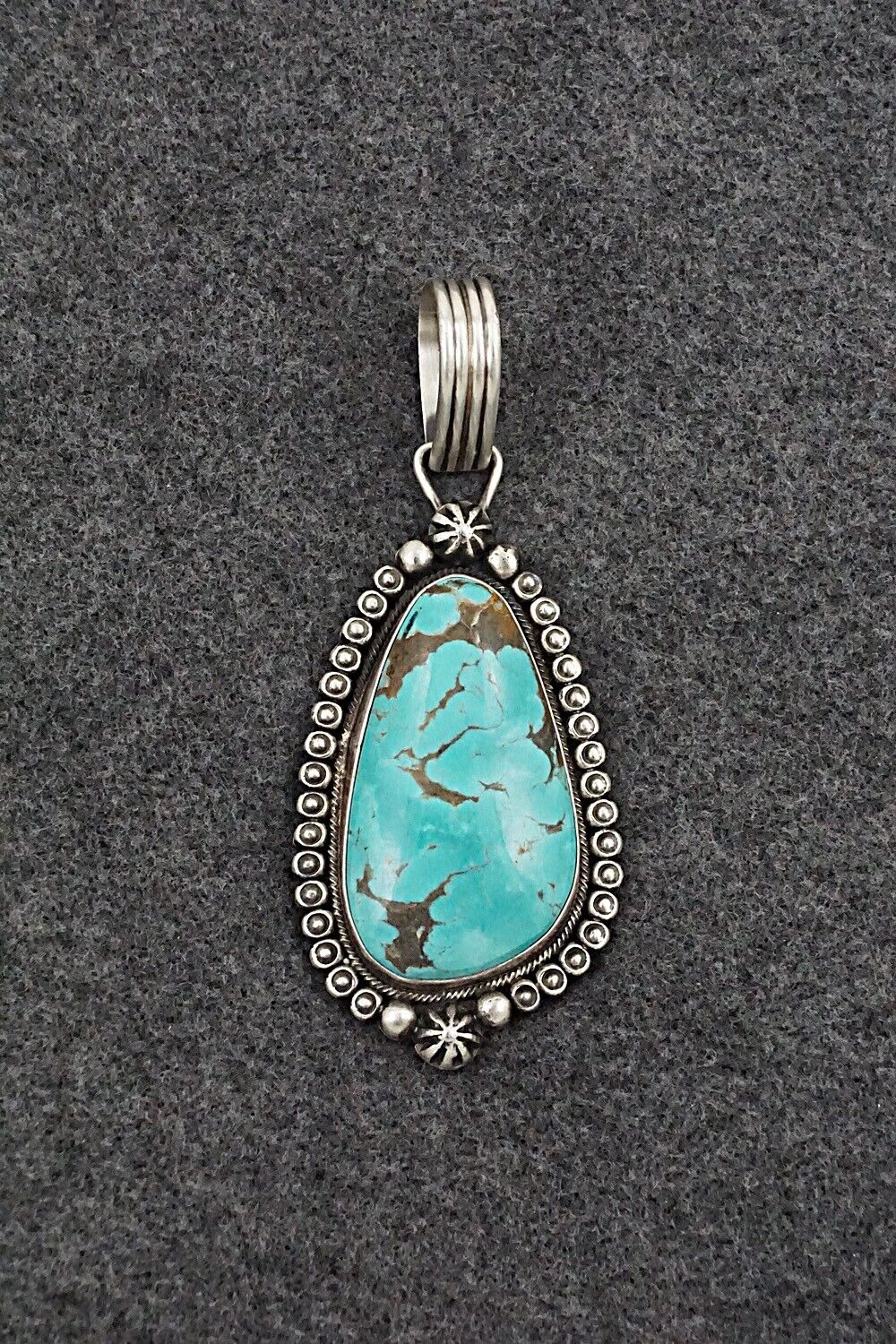 Turquoise & Sterling Silver Pendant - Jackson Hoskie