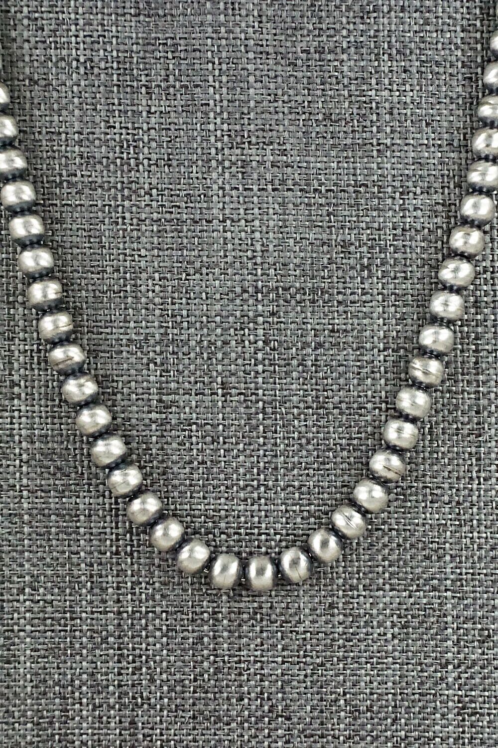 Sterling Silver Navajo Pearl Necklace 18" - Bryannen Halwood