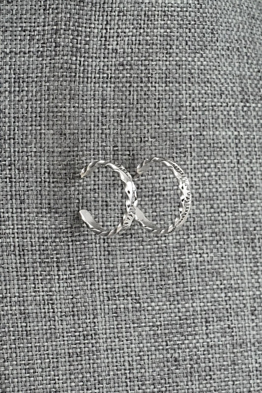 Sterling Silver Hoop Earrings - Elaine Tahe