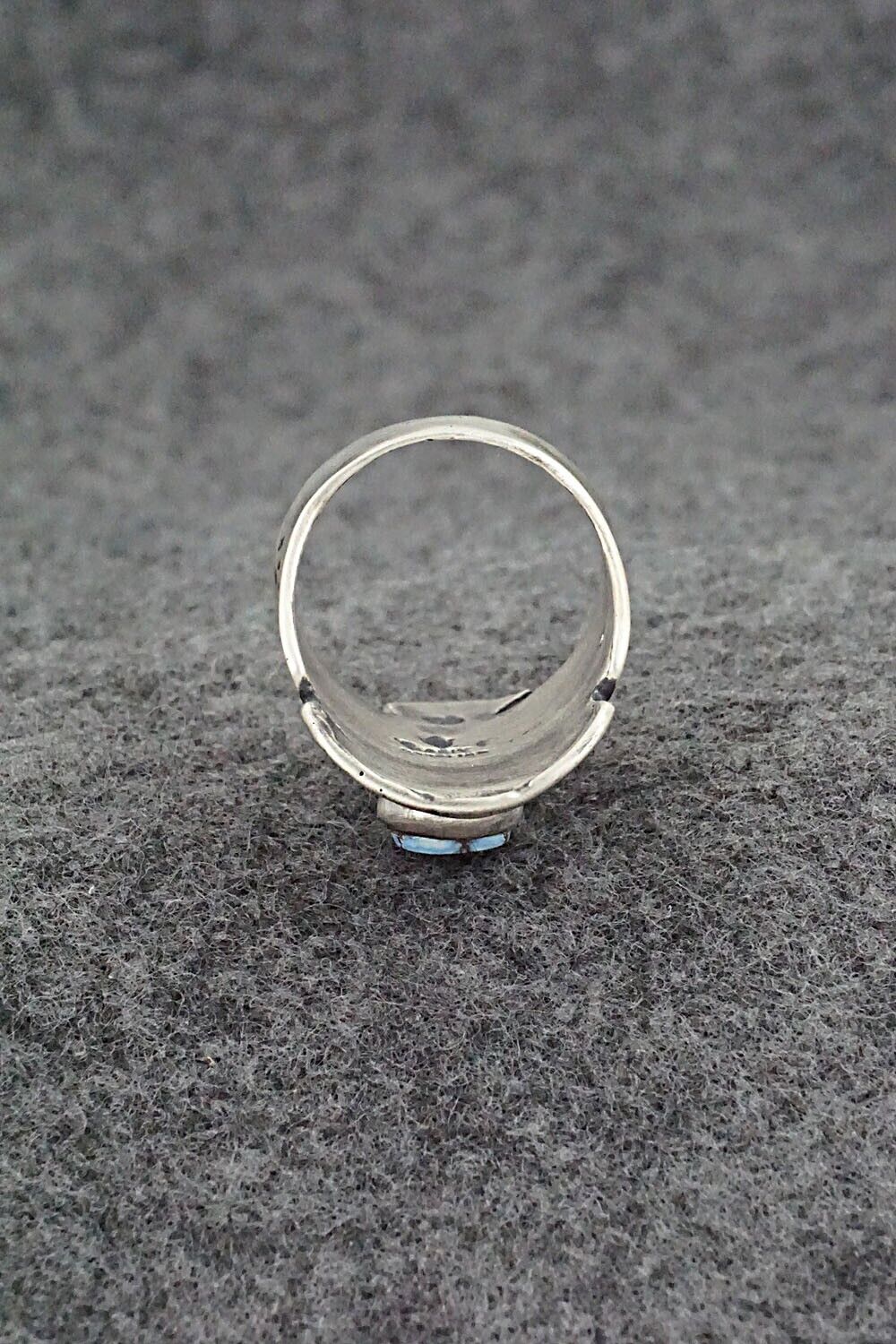 Turquoise and Sterling Silver Ring - Raymond Coriz - Size 6.5