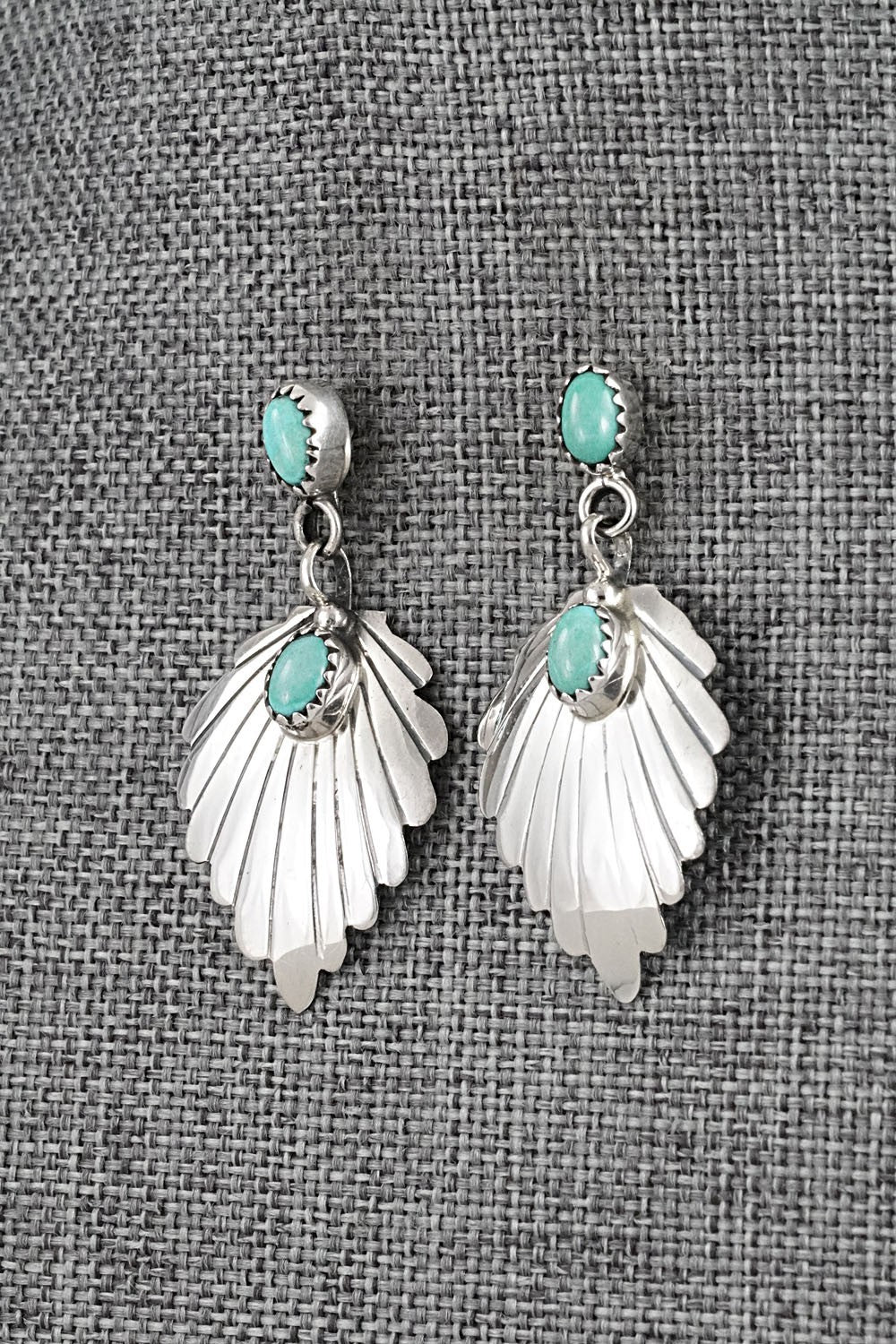 Turquoise & Sterling Silver Earrings - Genevieve Francisco