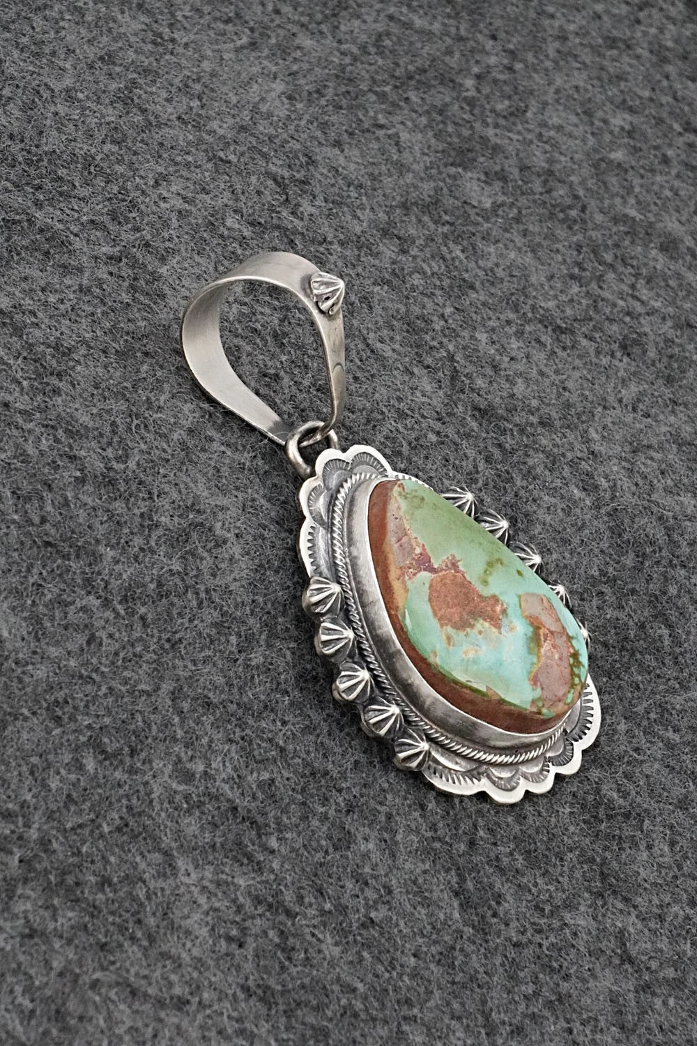 Turquoise & Sterling Silver Pendant - Darrin Livingston