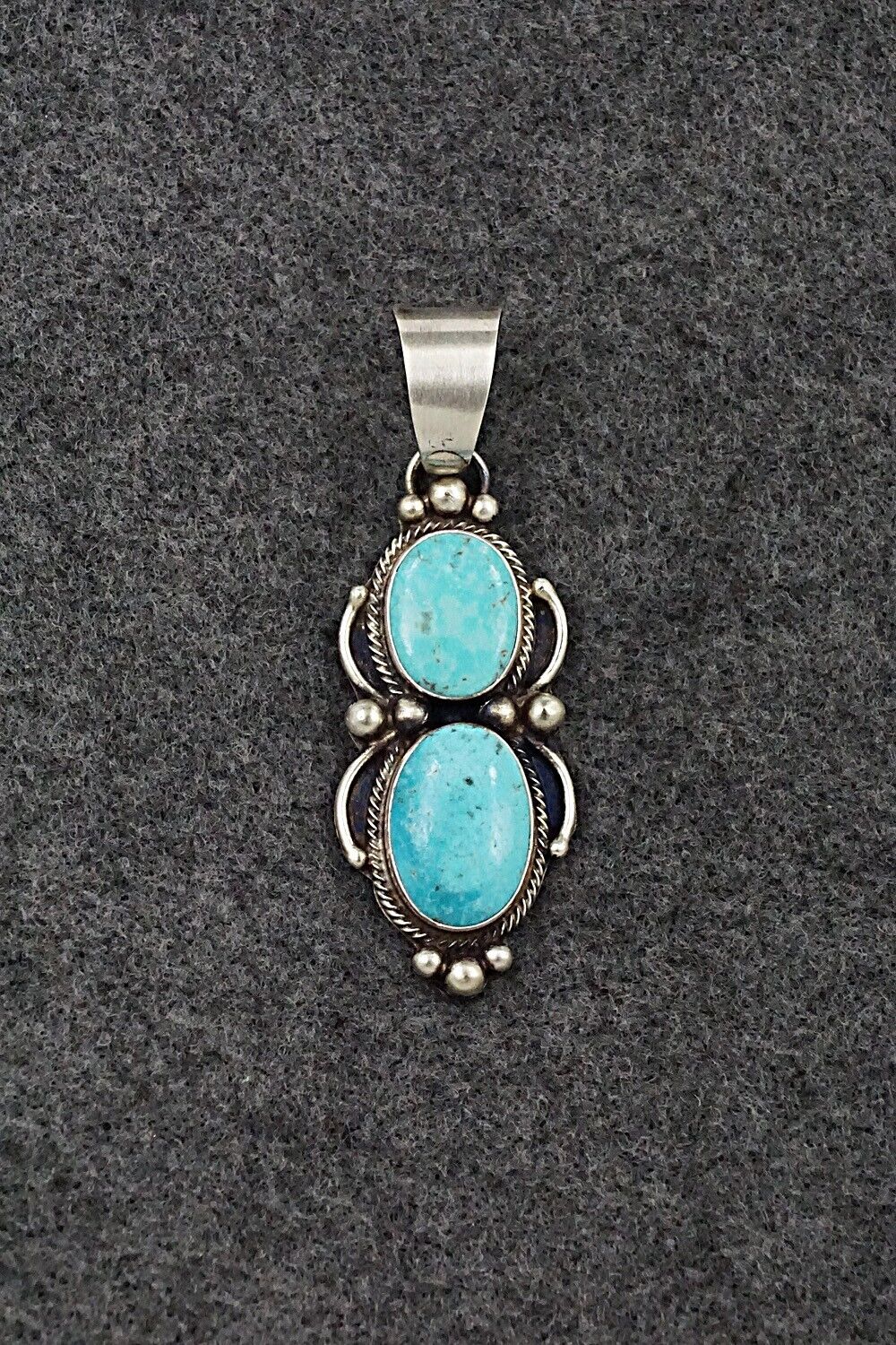 Turquoise & Sterling Silver Pendant - Kathleen Livingston