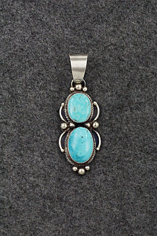 Turquoise & Sterling Silver Pendant - Kathleen Livingston