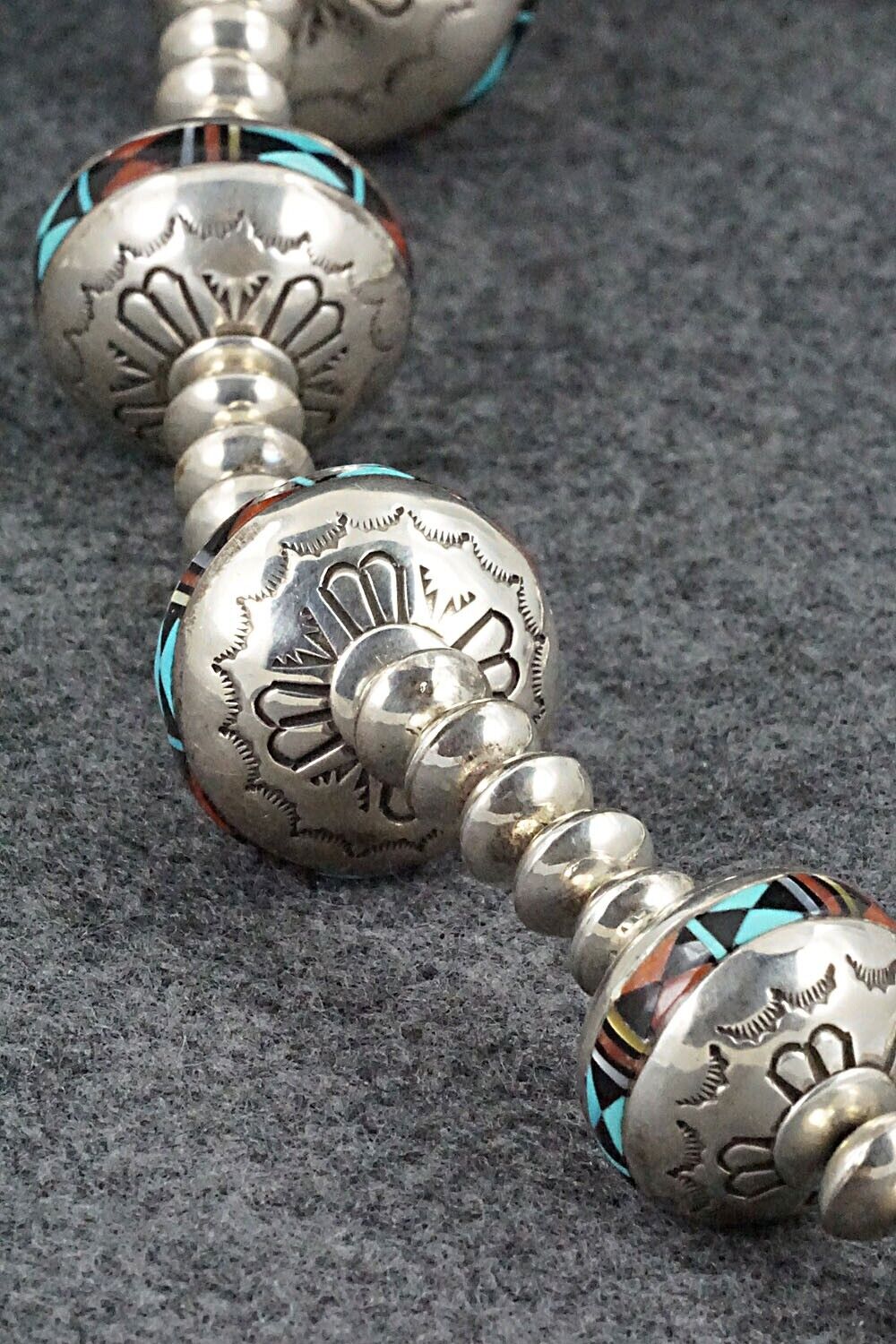 Multi-Stone and Navajo Pearl Sterling Silver Necklace Set - Navajo