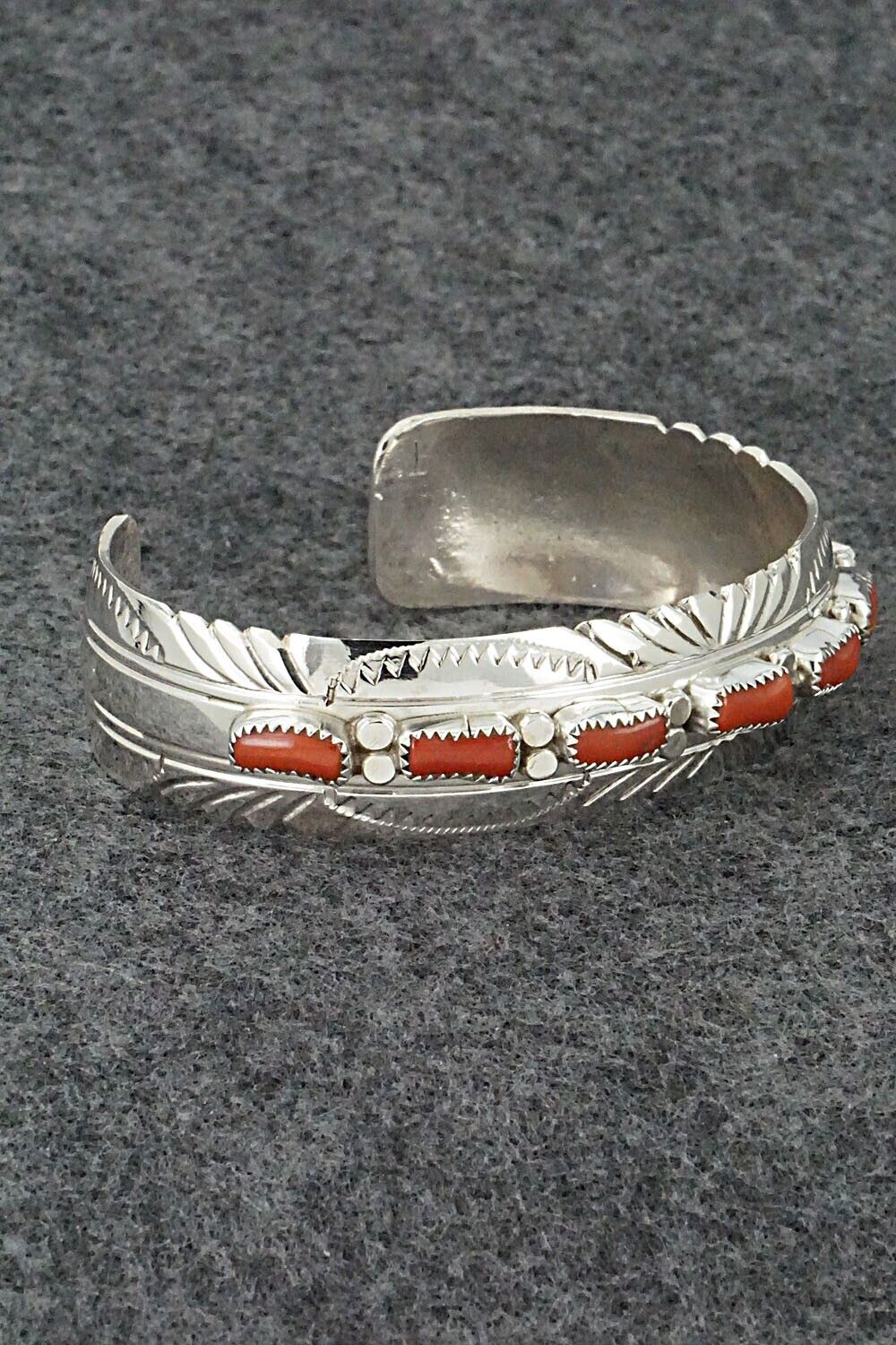 Coral & Sterling Silver Bracelet - David Segar