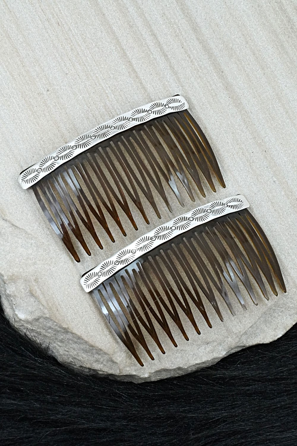 Sterling Silver Hair Combs - Bertha Begay