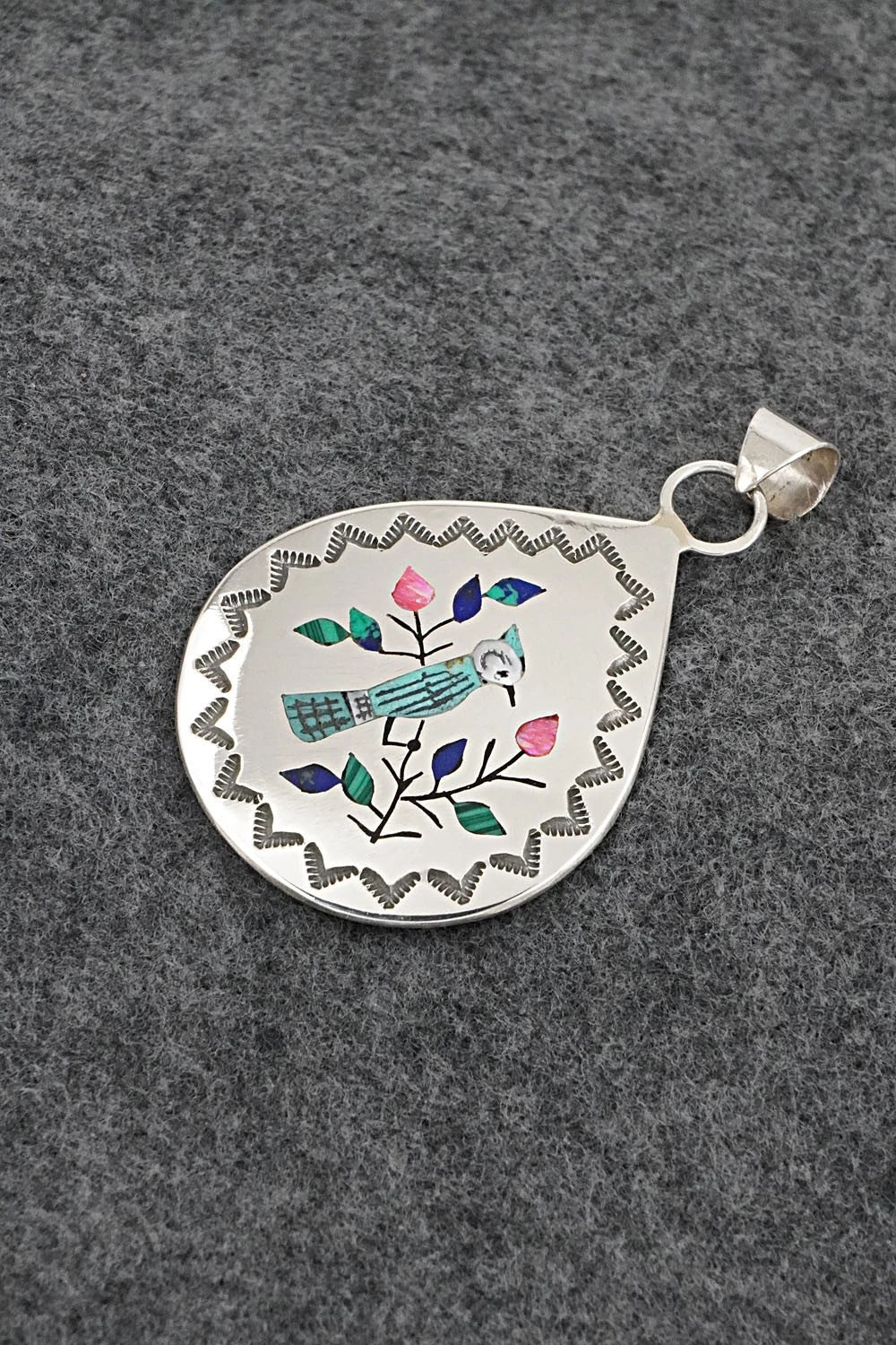 Multi-Stone & Sterling Silver Pendant - Raymond Boyd