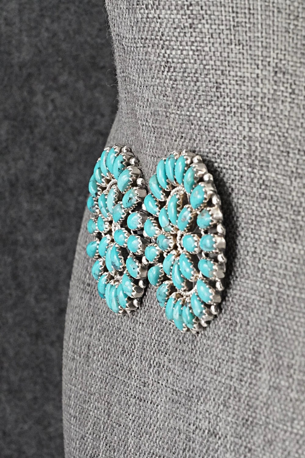 Turquoise & Sterling Silver Earrings - Gerald Mitchell