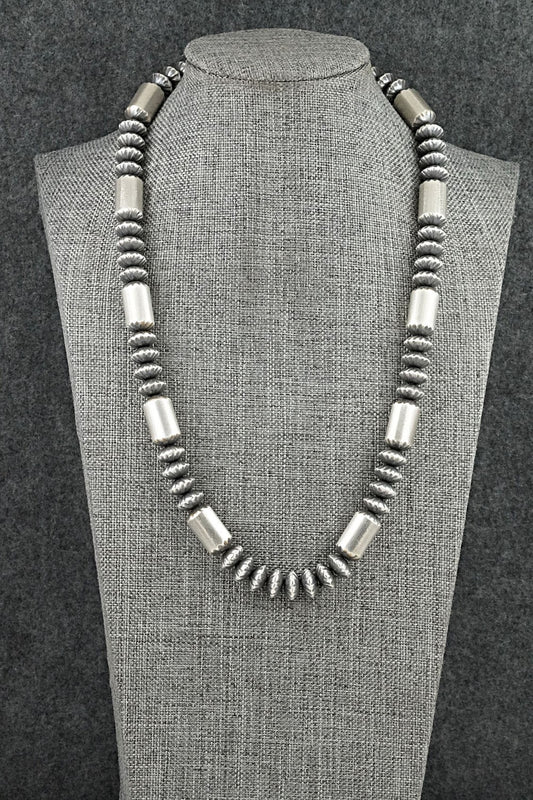 Sterling Silver Navajo Pearl Necklace 20" - Tonisha Haley