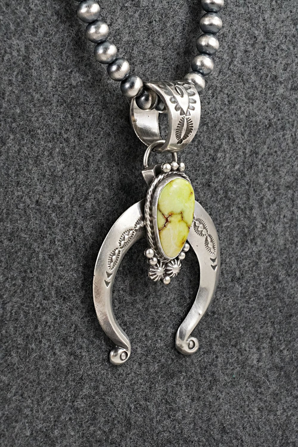 Variscite & Sterling Silver Necklace - Samuel Yellowhair