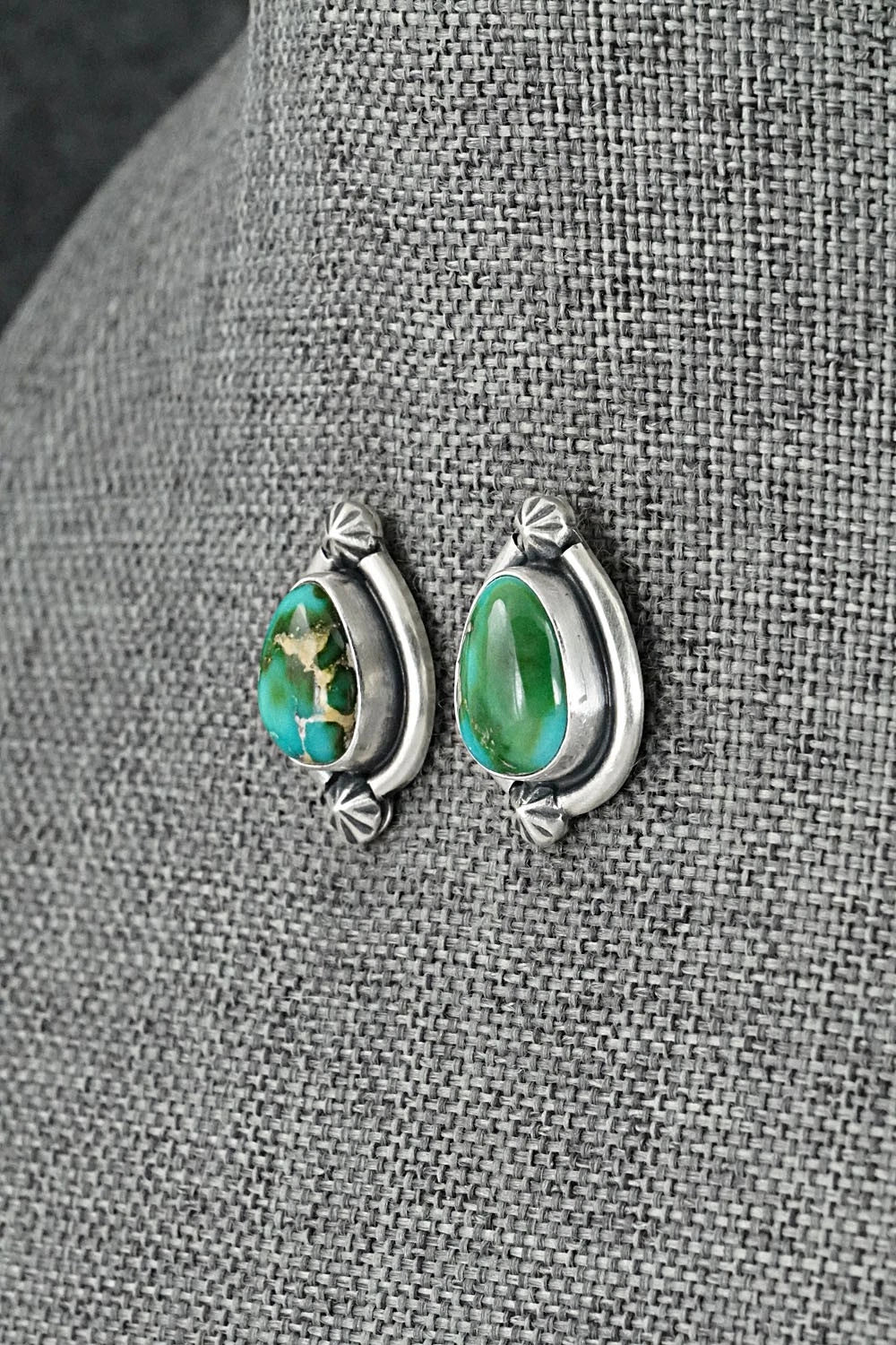 Turquoise & Sterling Silver Squash Blossom Set - Darrin Livingston