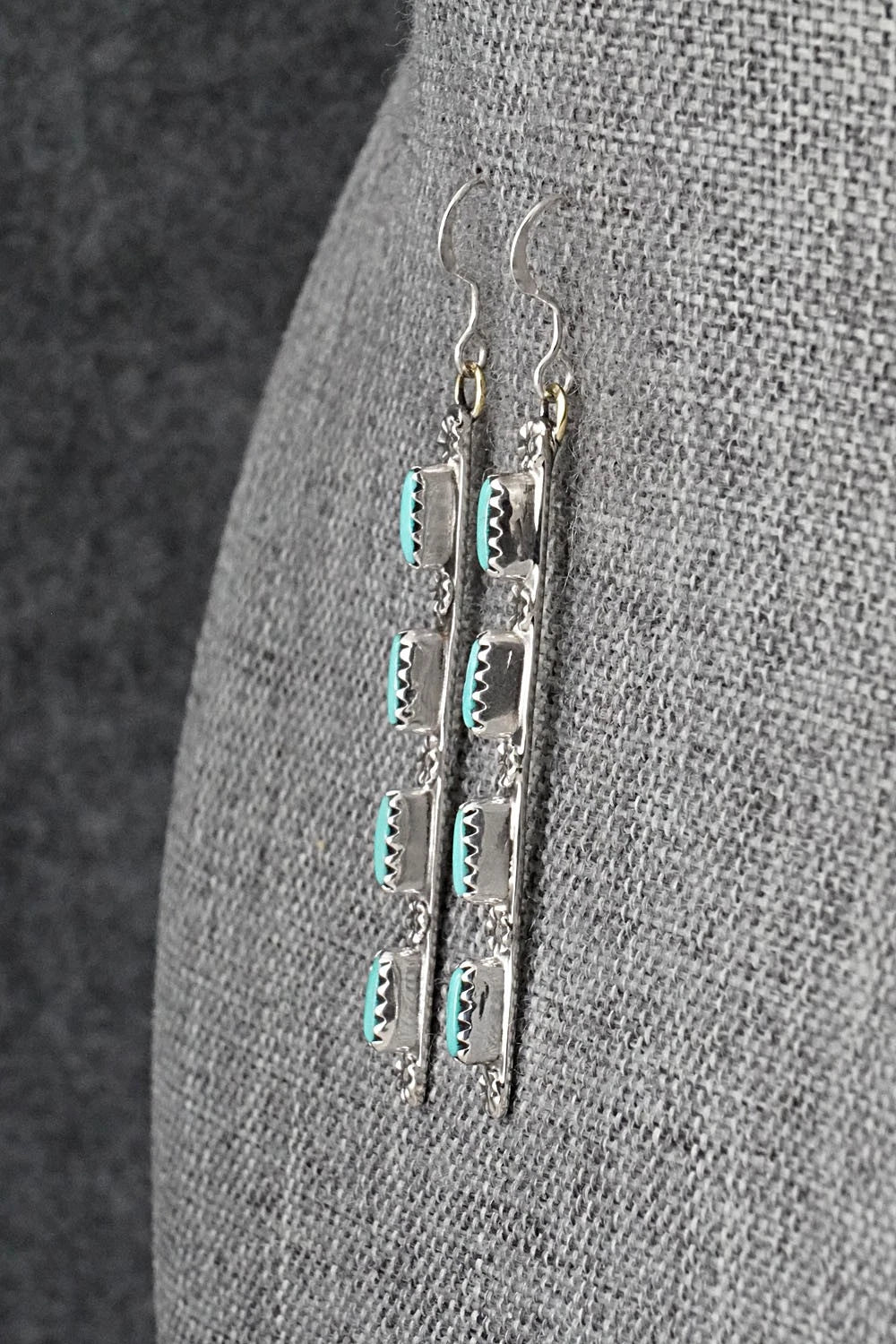 Turquoise & Sterling Silver Earrings - Murray Hannaweeka