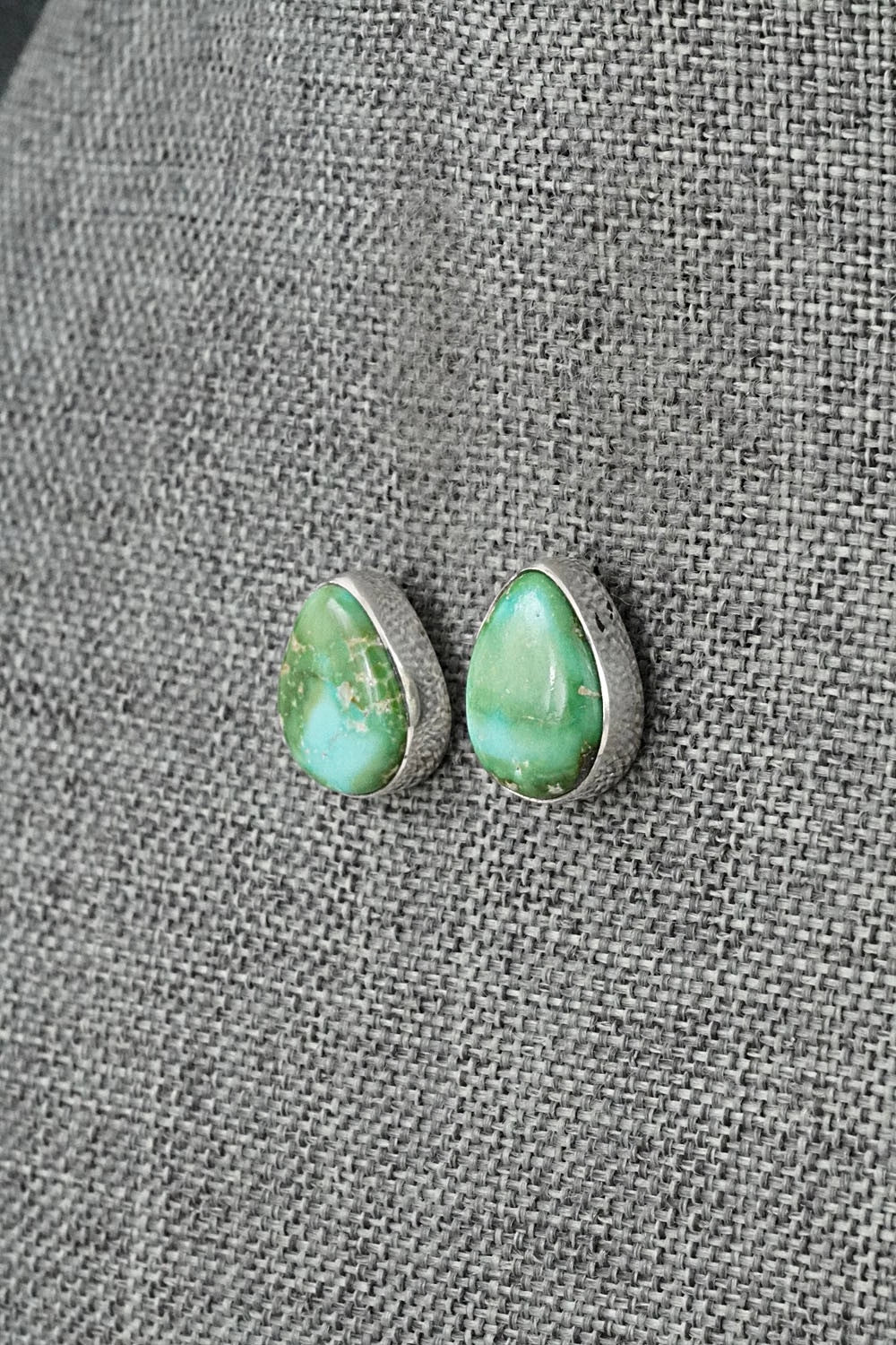 Turquoise & Sterling Silver Earrings - Eugene Gruber