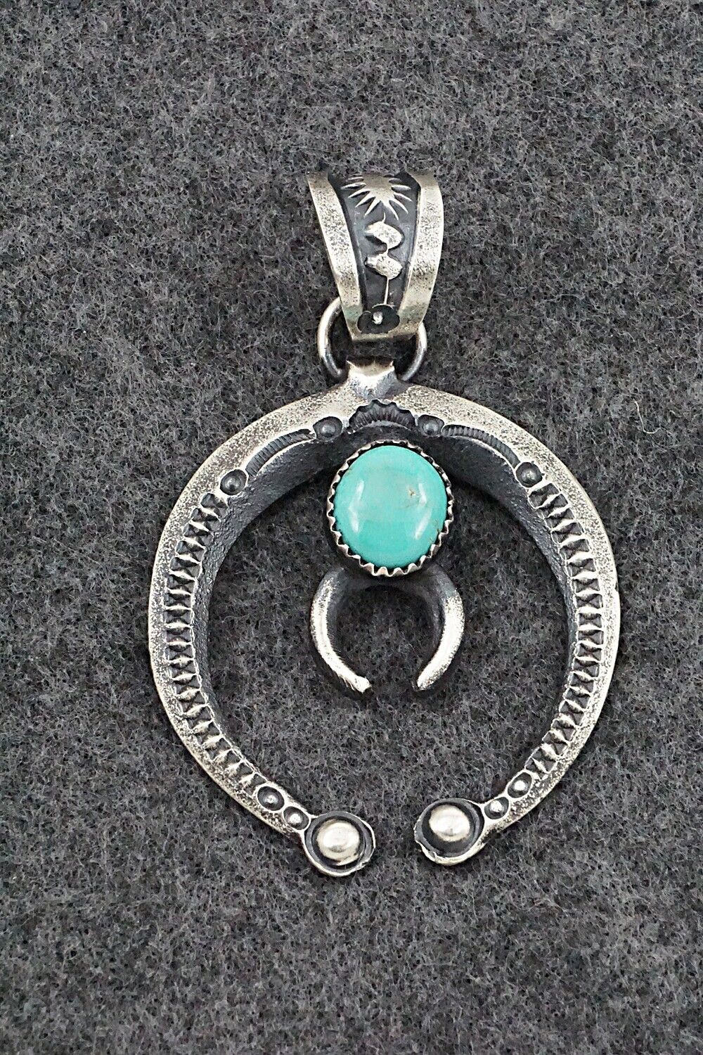 Turquoise & Sterling Silver Pendant - Eva & Linberg Billah