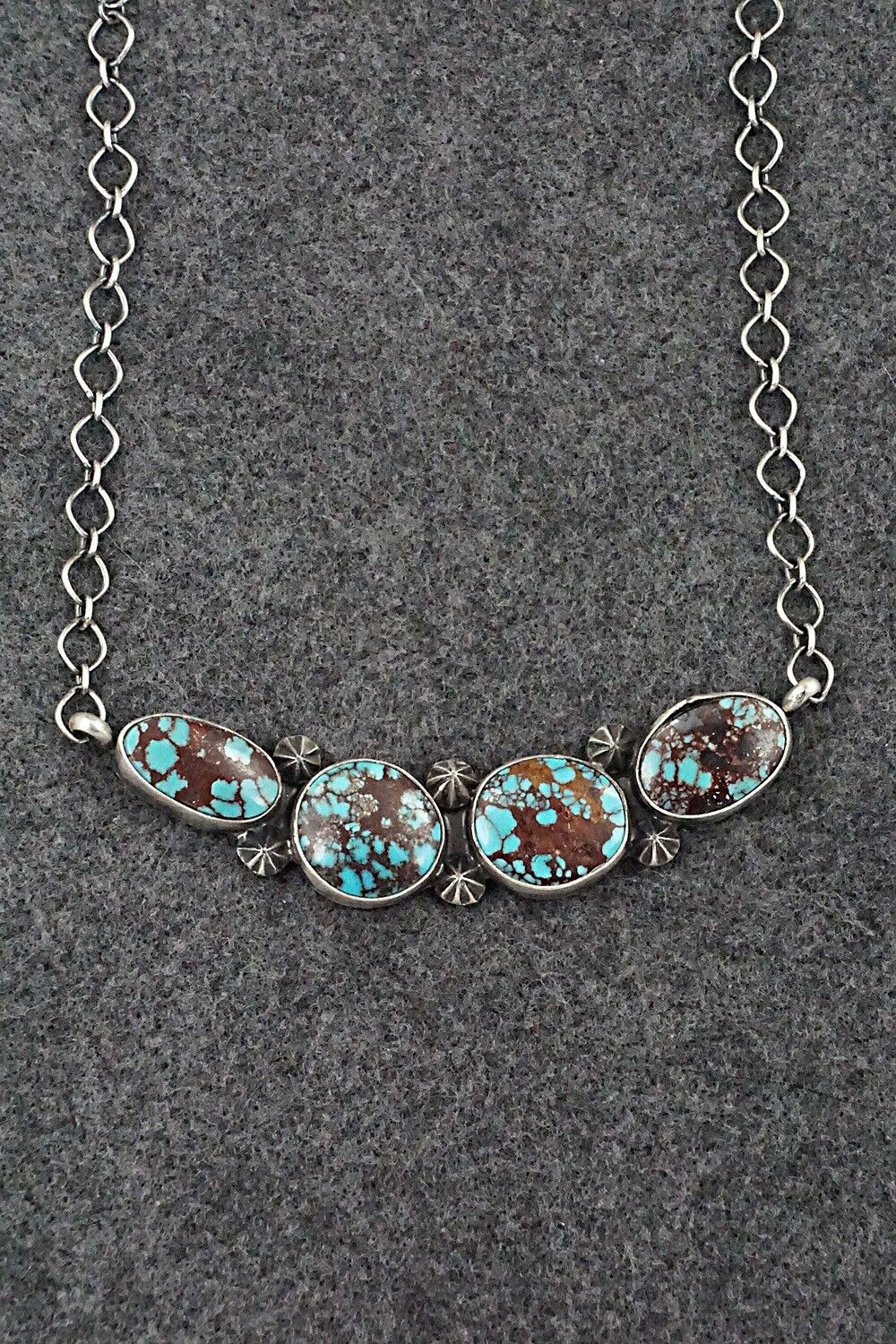 Turquoise & Sterling Silver Necklace - Darrin Livingston