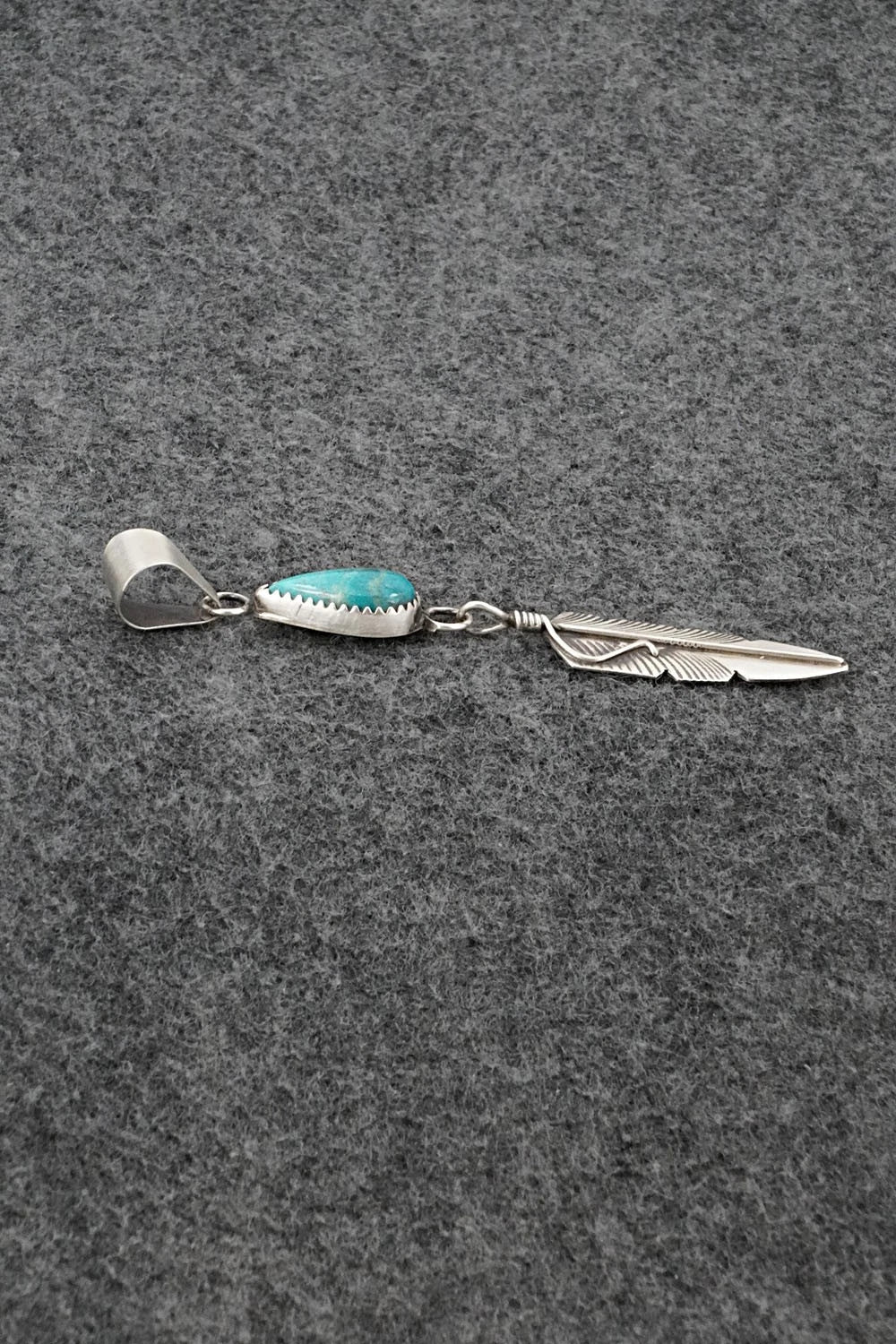 Turquoise & Sterling Silver Pendant - Chris Charley