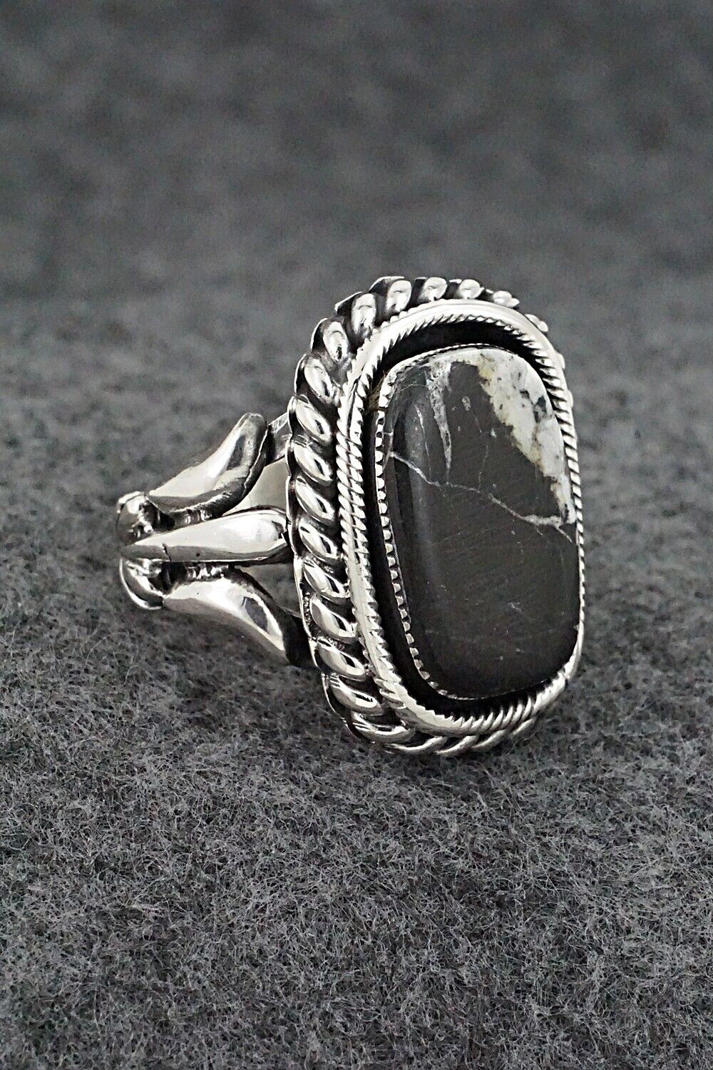 White Buffalo & Sterling Silver Ring - Andrew Vandever - Size 10