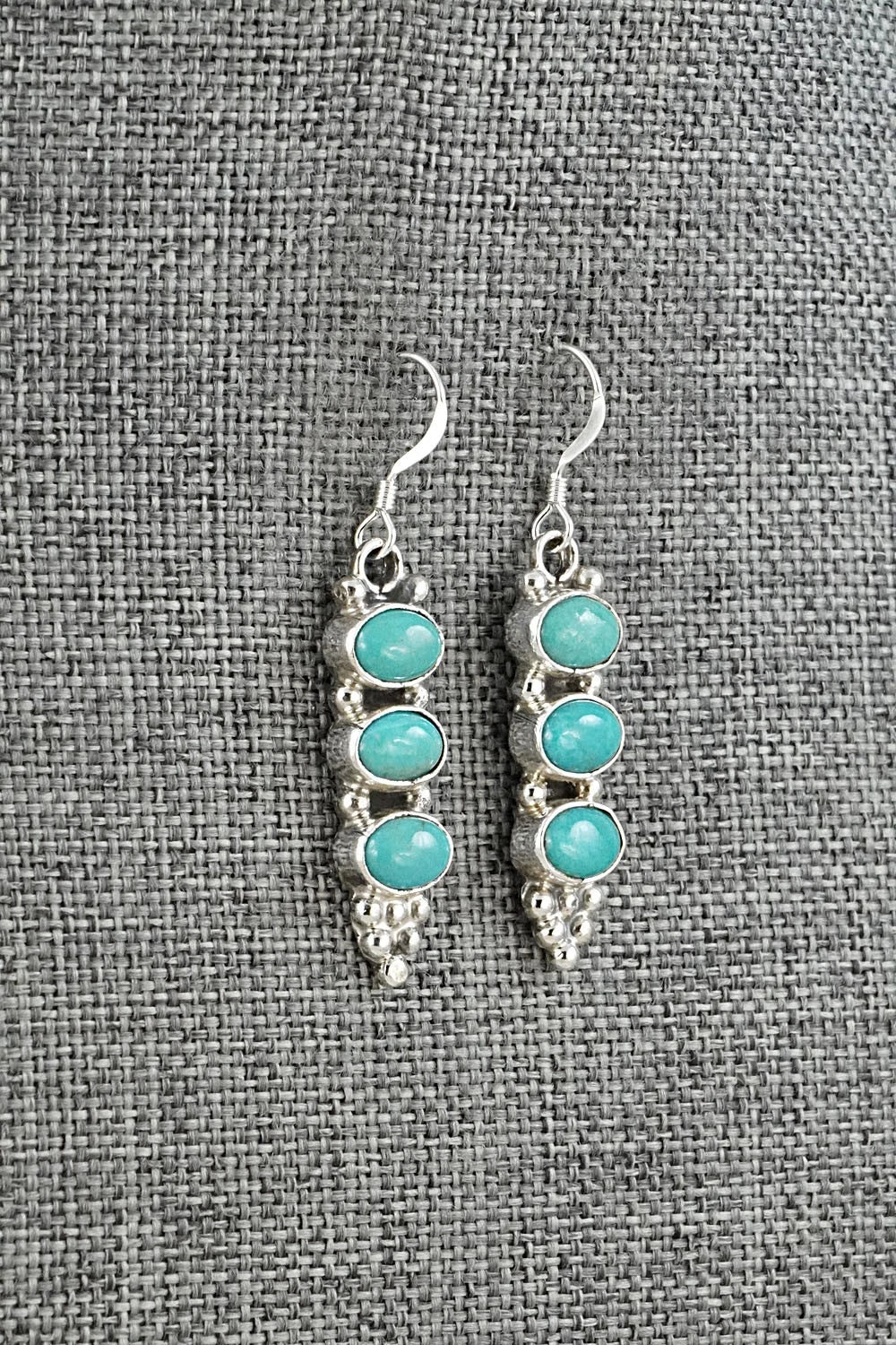 Turquoise & Sterling Silver Earrings - Gary Shorty