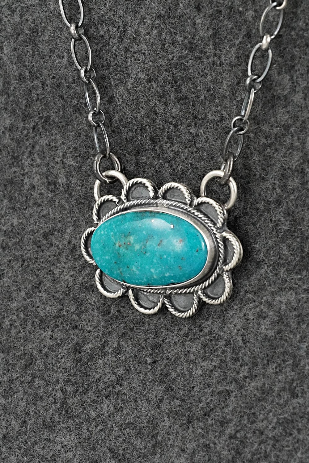 Turquoise & Sterling Silver Necklace - Bobby Johnson