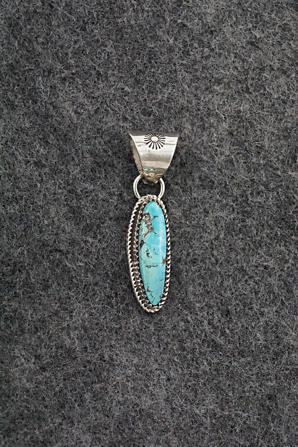 Turquoise & Sterling Silver Pendant - Ernest Hawthorne