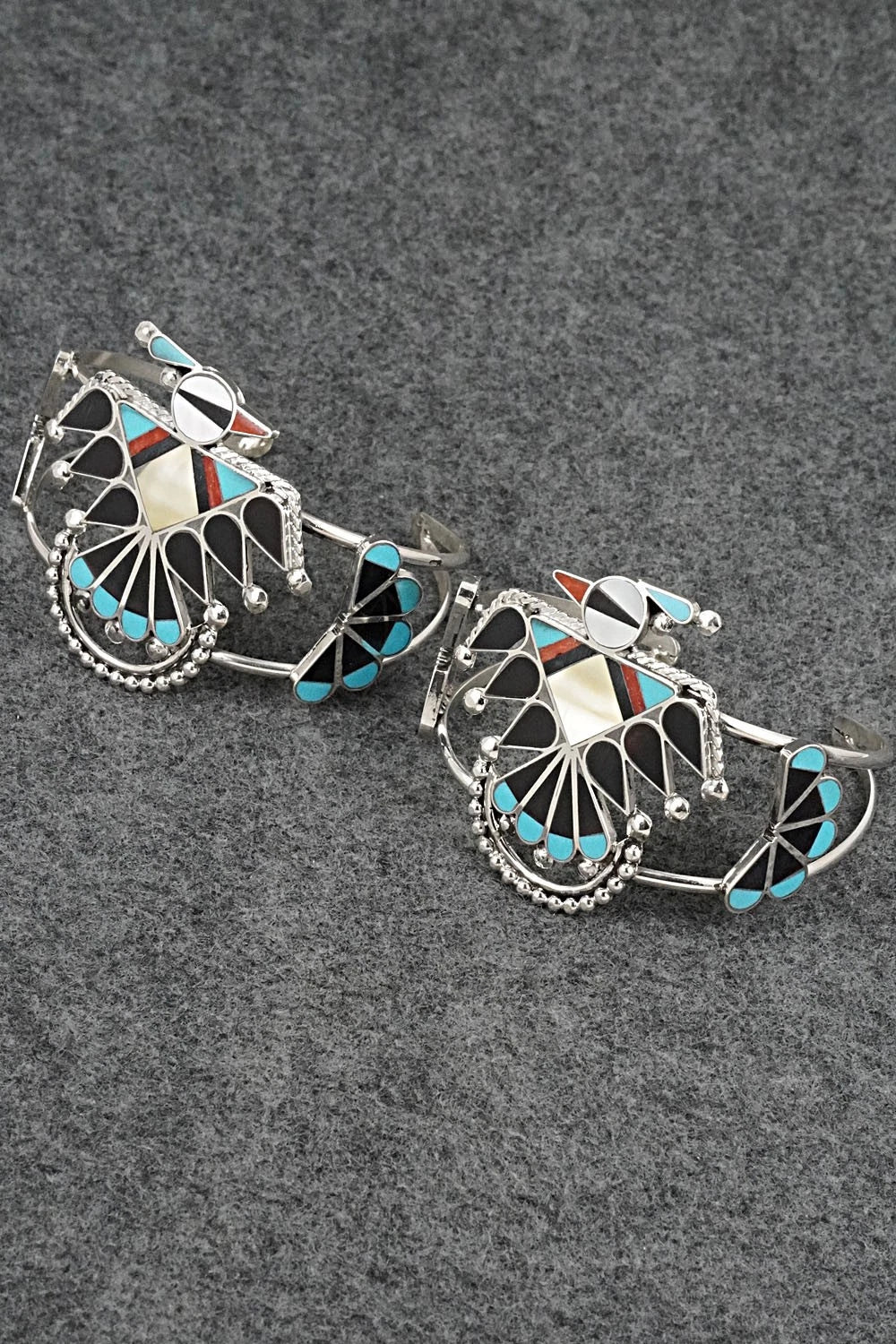 Multi-Stone & Sterling Silver Inlay Necklace Set - Adrian Wallace