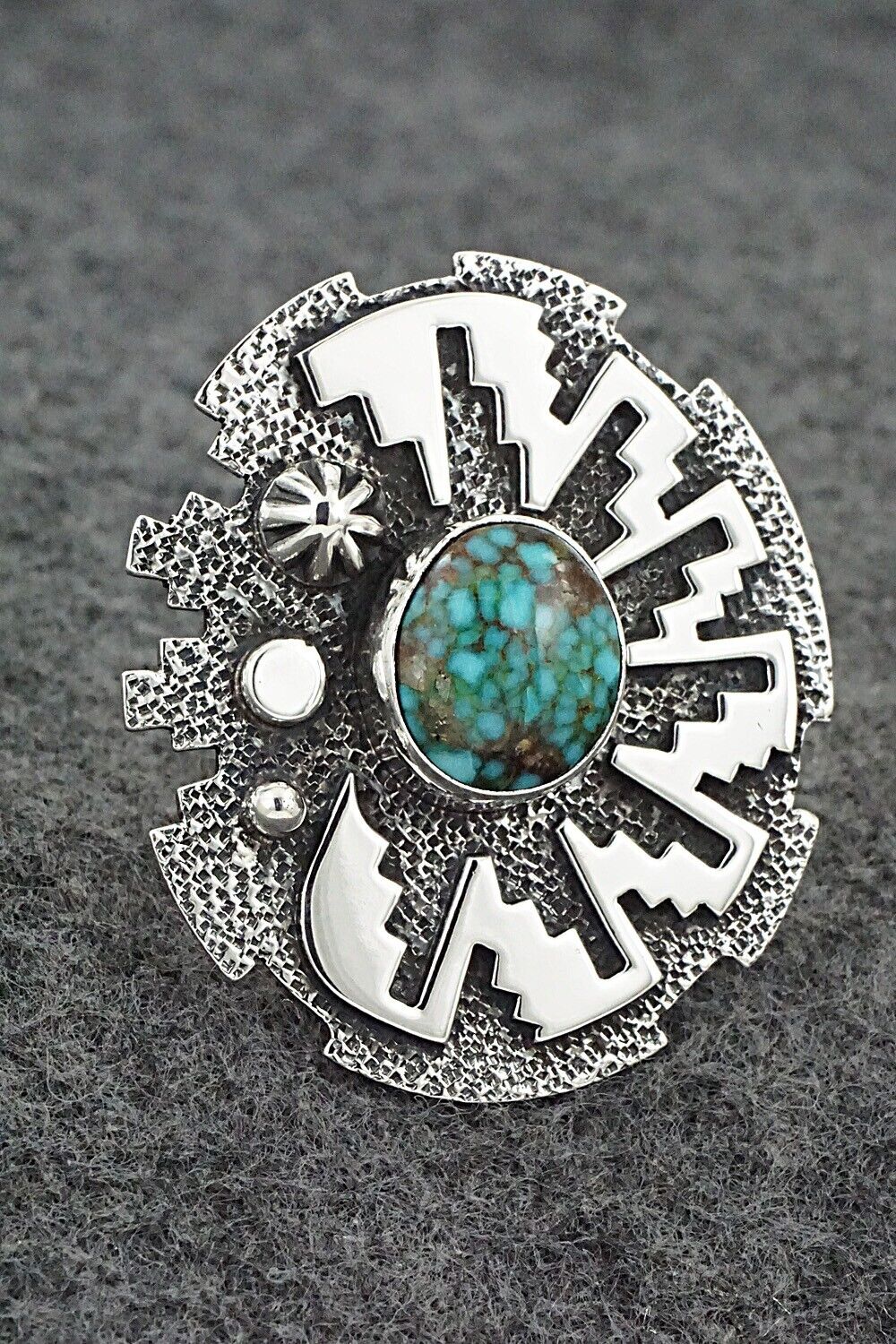 Turquoise & Sterling Silver Ring - Marita Benally - Size 8.5