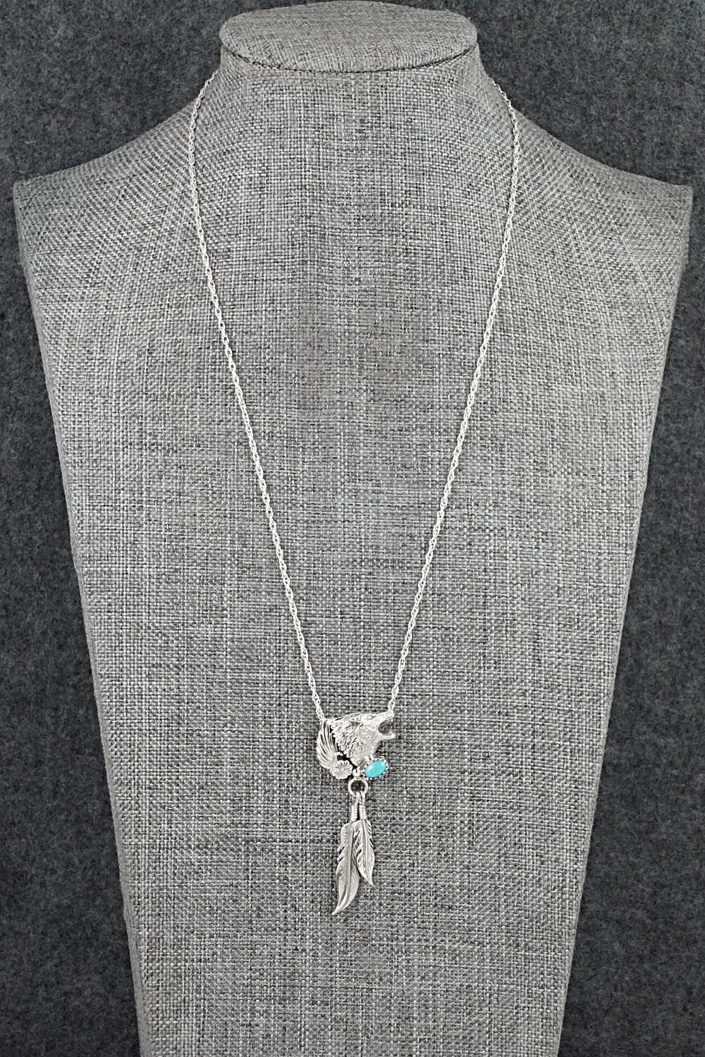 Turquoise & Sterling Silver Necklace - Genevieve Francisco