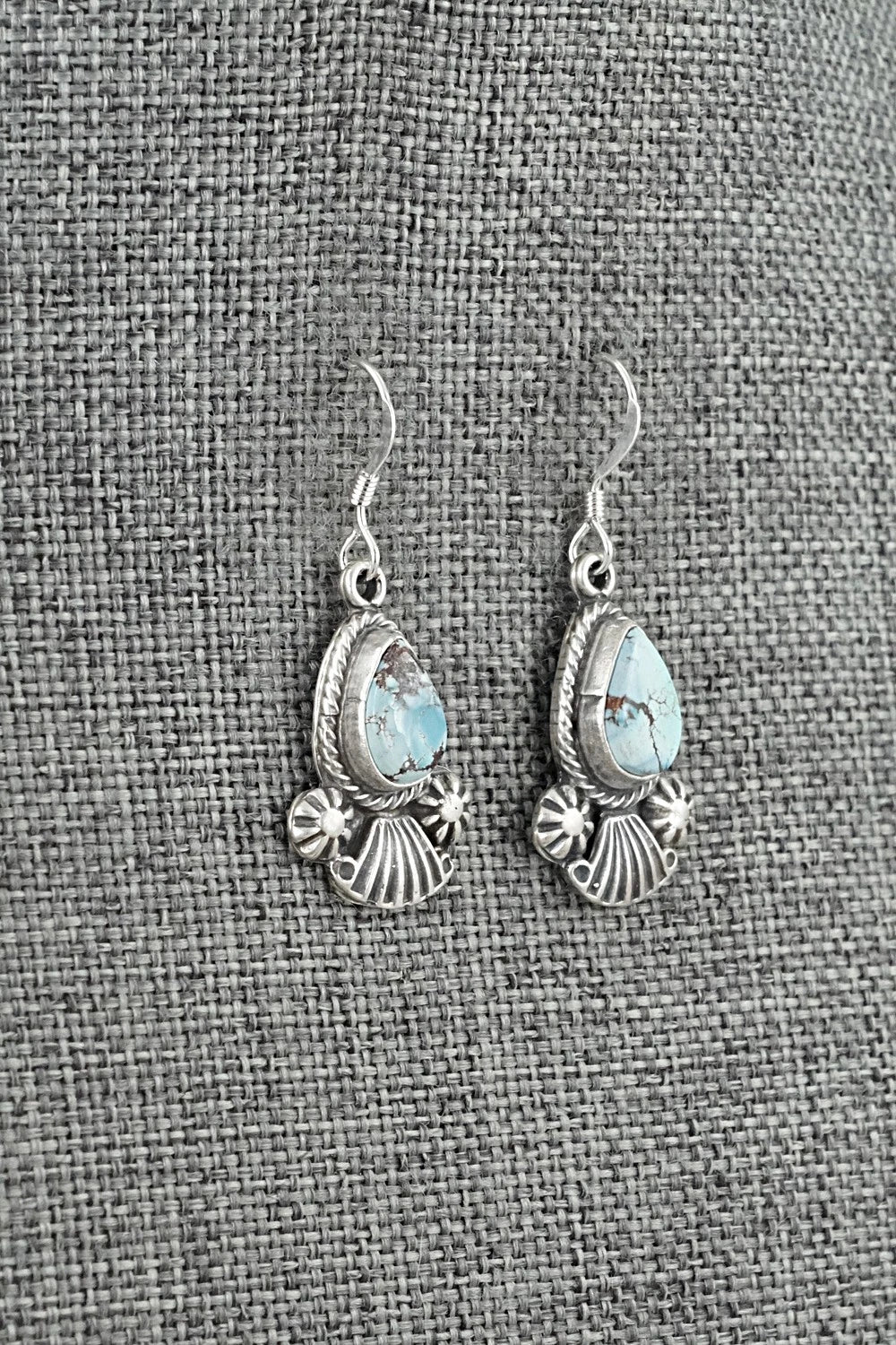Turquoise & Sterling Silver Earrings - Verley Betone